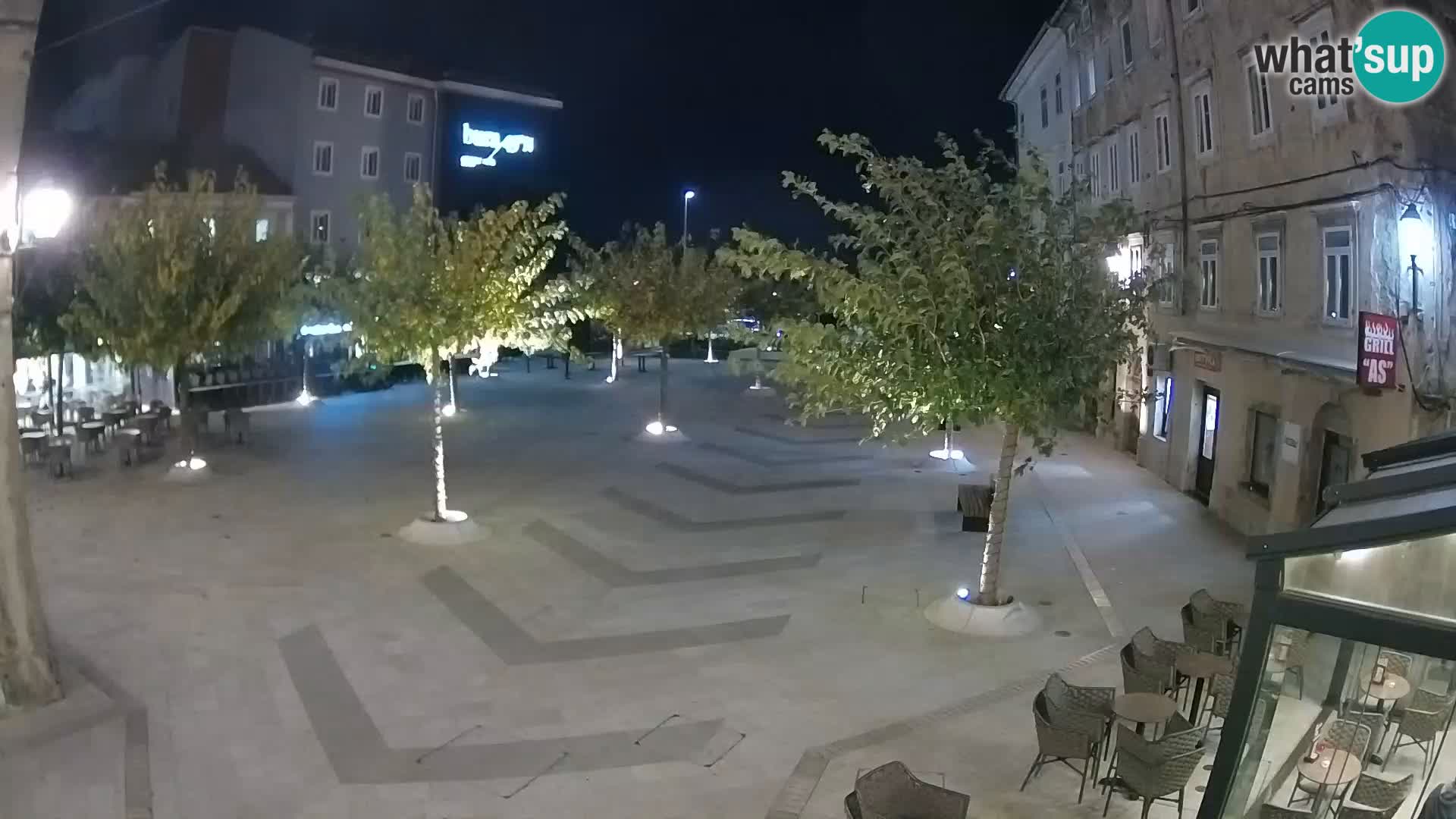 Centro de la ciudad de Senj – plaza Pavlin – Live Cam Dalmacia