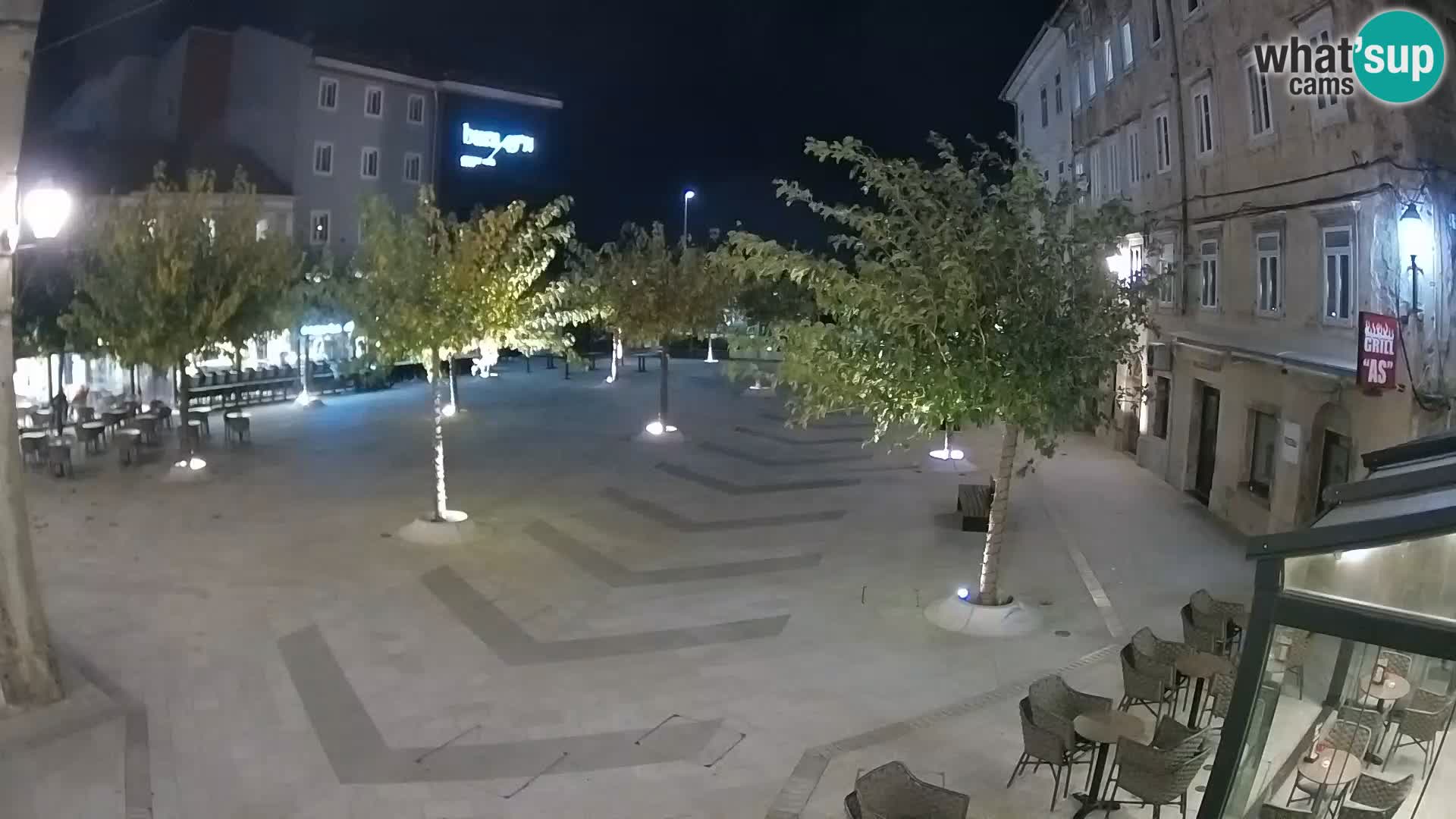 Centro de la ciudad de Senj – plaza Pavlin – Live Cam Dalmacia