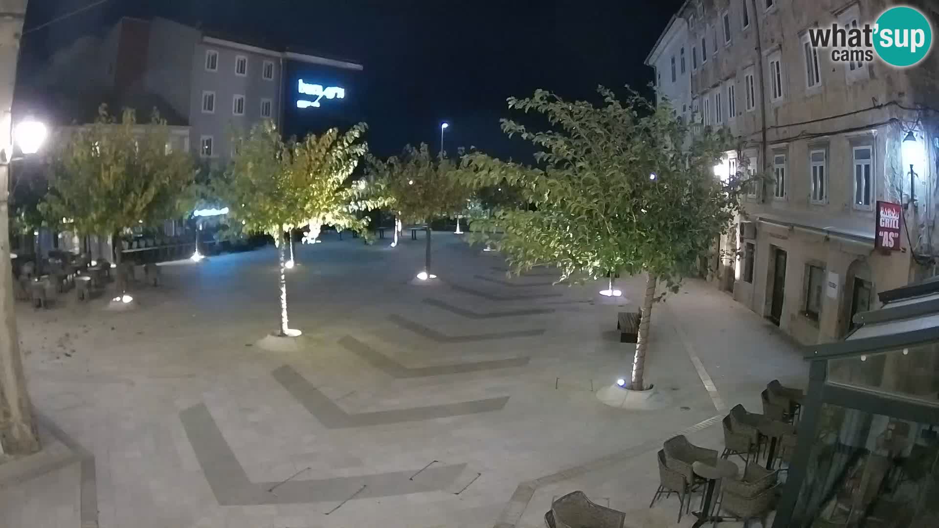 Centro de la ciudad de Senj – plaza Pavlin – Live Cam Dalmacia