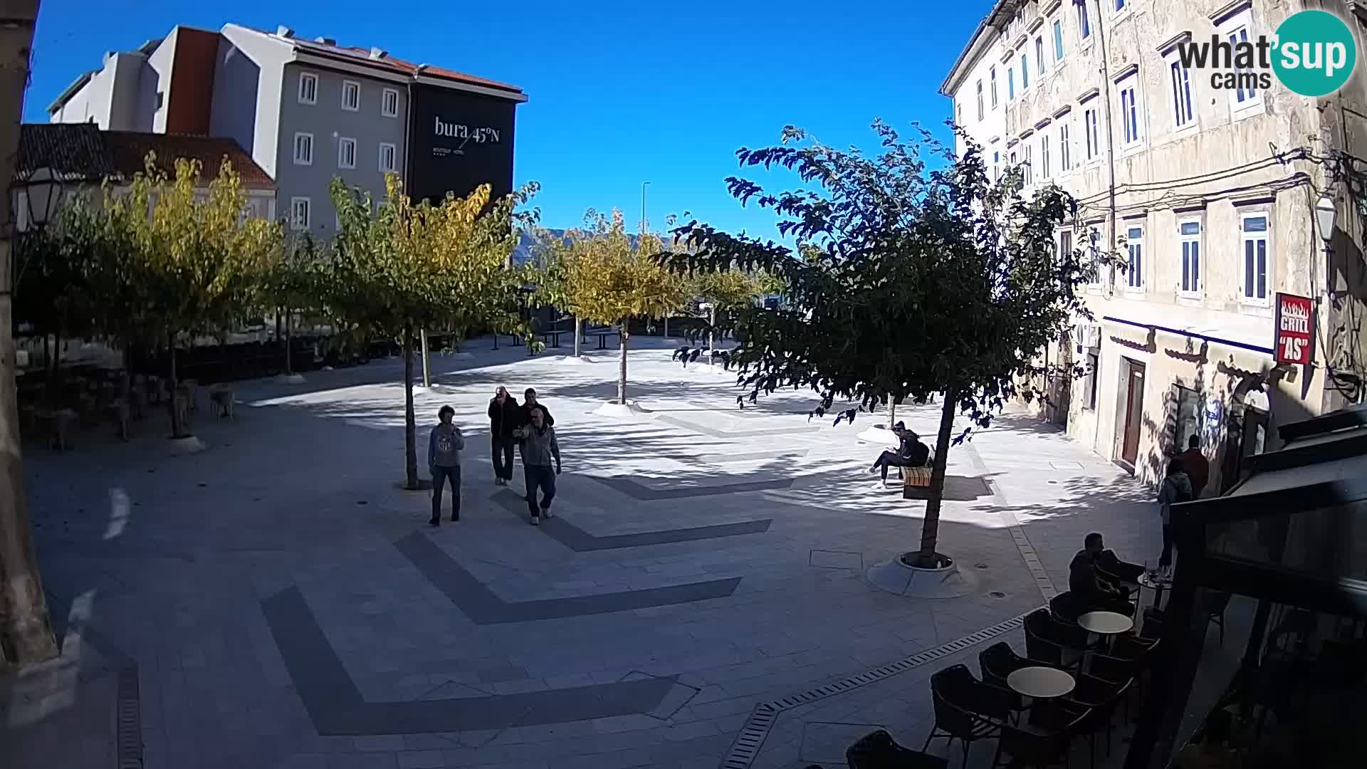 Centro della città di Senj – Piazza Pavlin – Live Cam Dalmazia