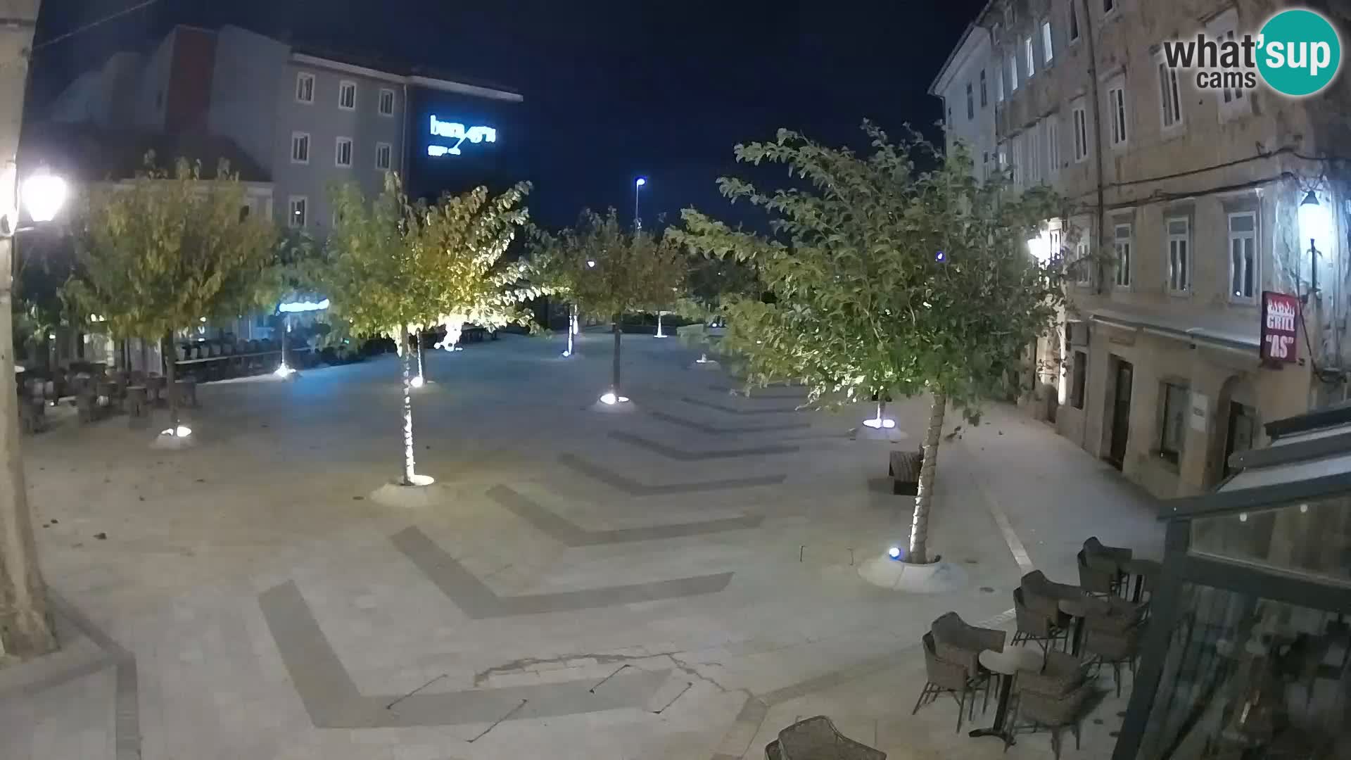 Center mesta Senj – Pavlinski trg – spletne kamere Dalmacija