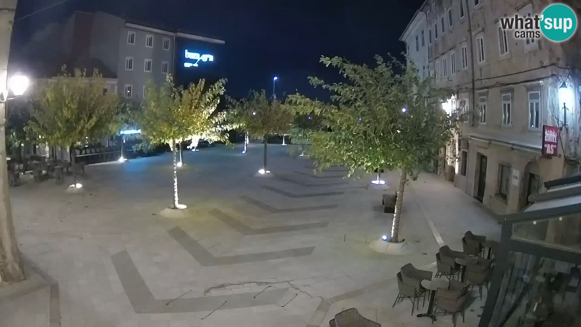 Centro de la ciudad de Senj – plaza Pavlin – Live Cam Dalmacia