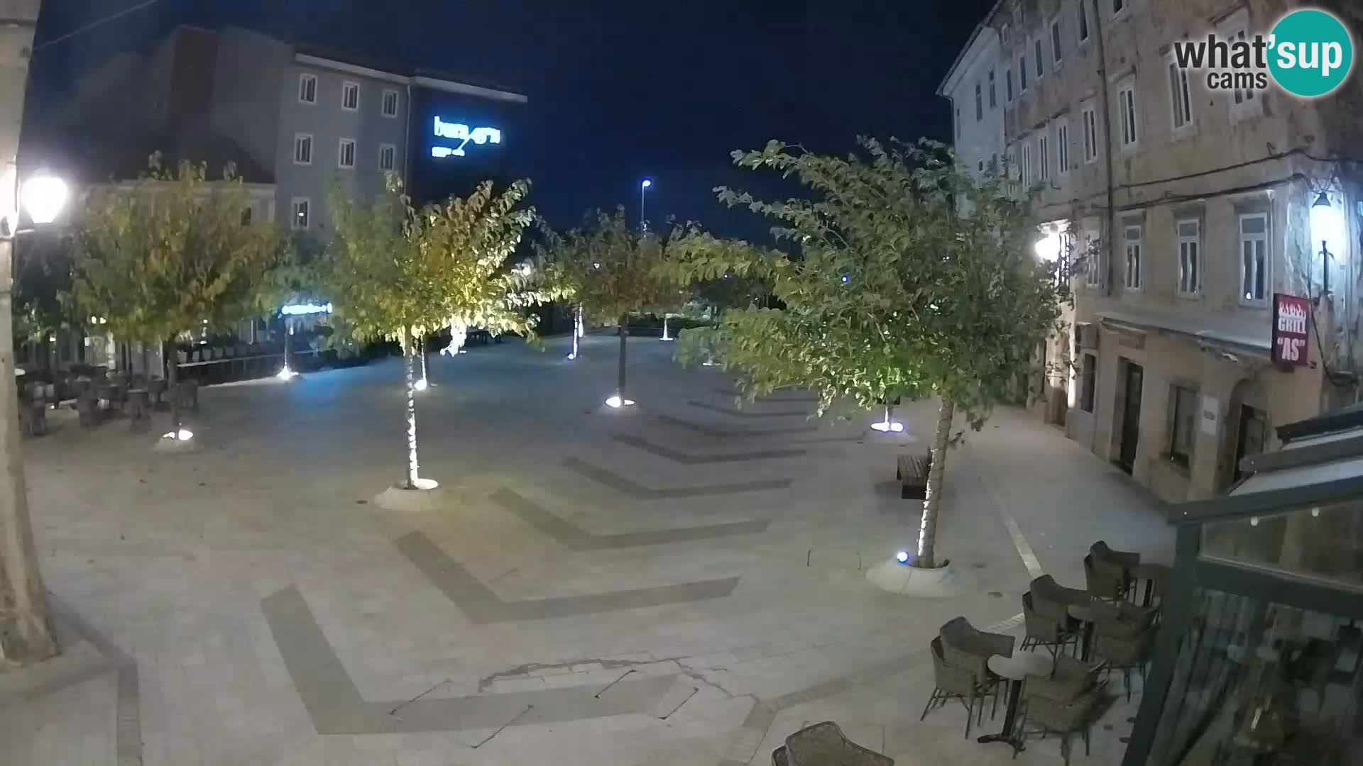 Centro de la ciudad de Senj – plaza Pavlin – Live Cam Dalmacia