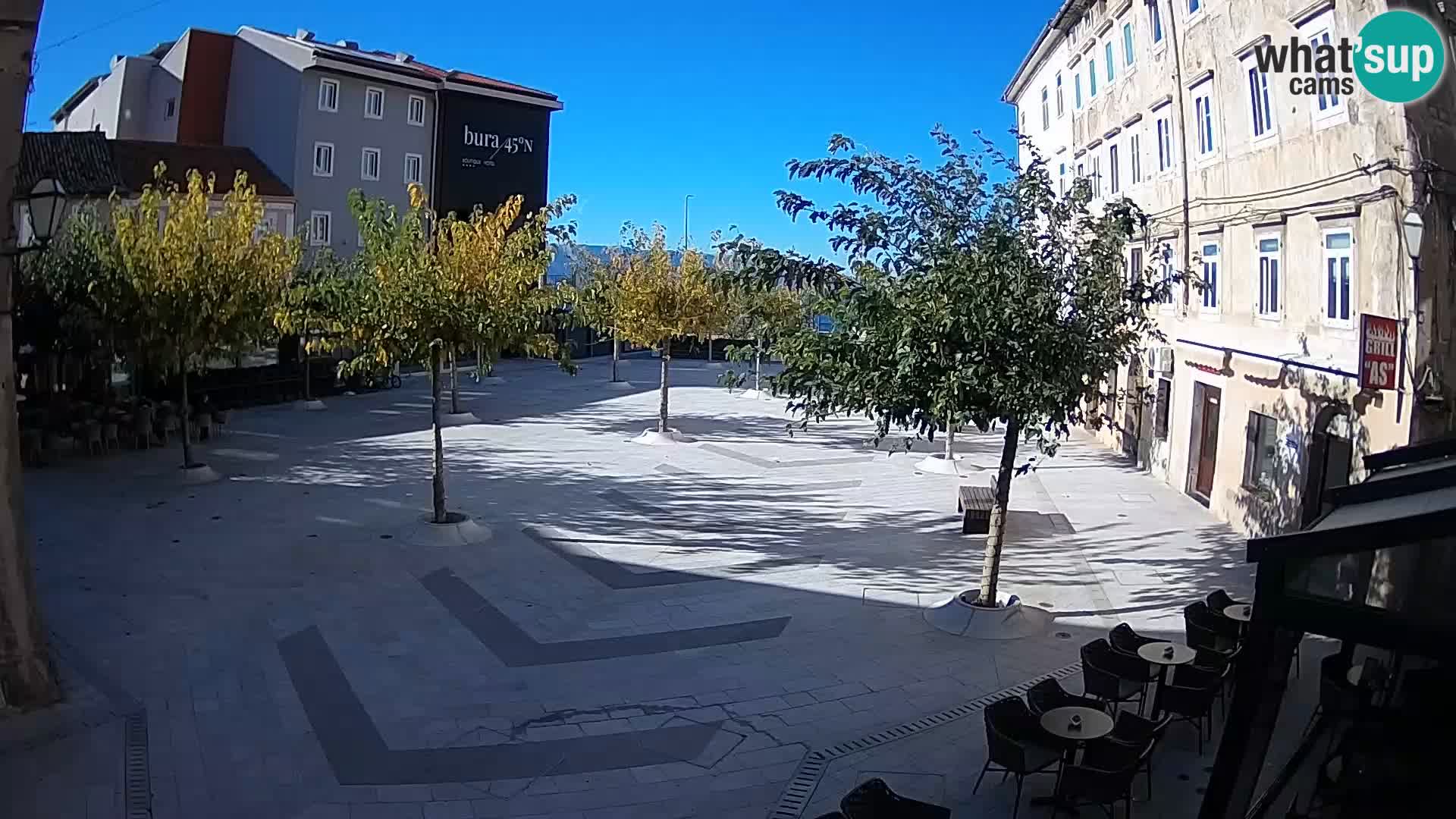Centre de la ville de Senj – Place Pavlin – Live Cam Dalmatie