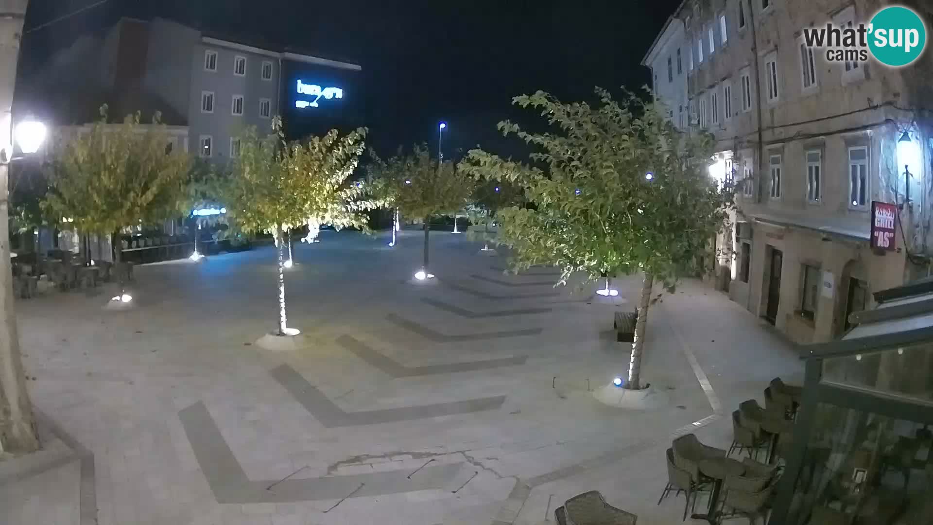 Centro de la ciudad de Senj – plaza Pavlin – Live Cam Dalmacia