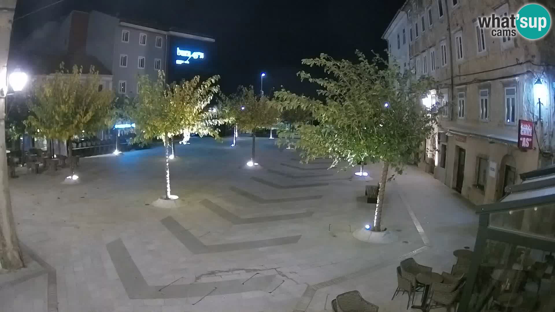 Centro della città di Senj – Piazza Pavlin – Live Cam Dalmazia