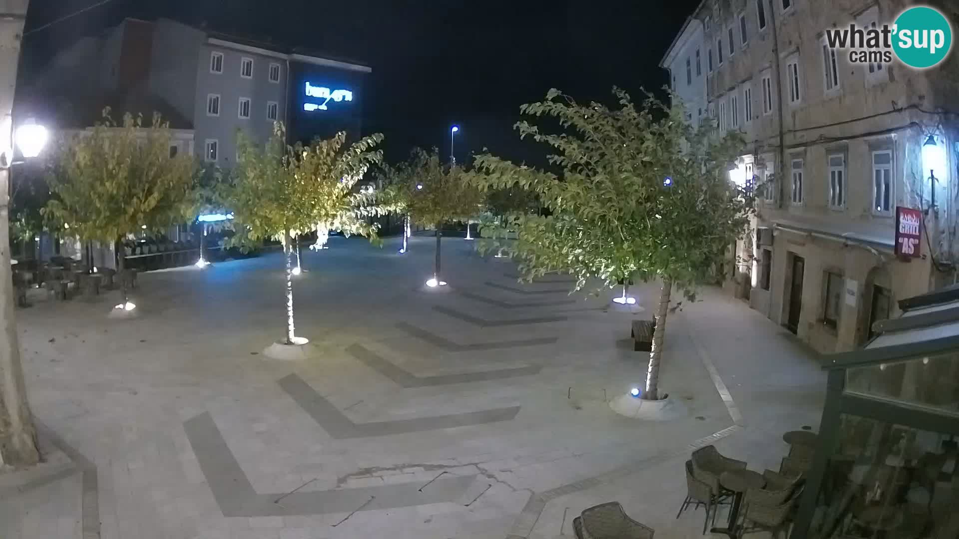Centro de la ciudad de Senj – plaza Pavlin – Live Cam Dalmacia