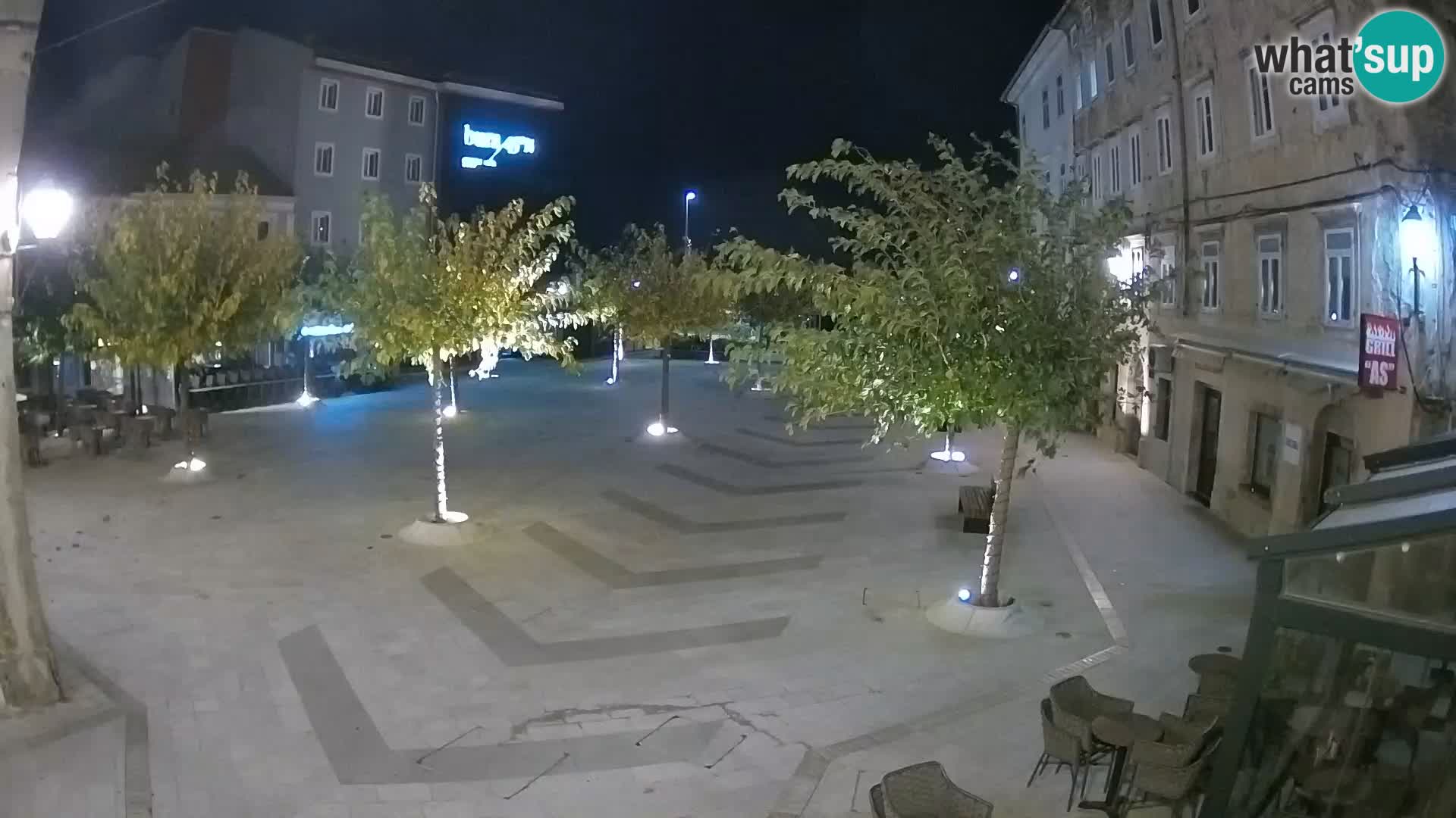 Centro de la ciudad de Senj – plaza Pavlin – Live Cam Dalmacia