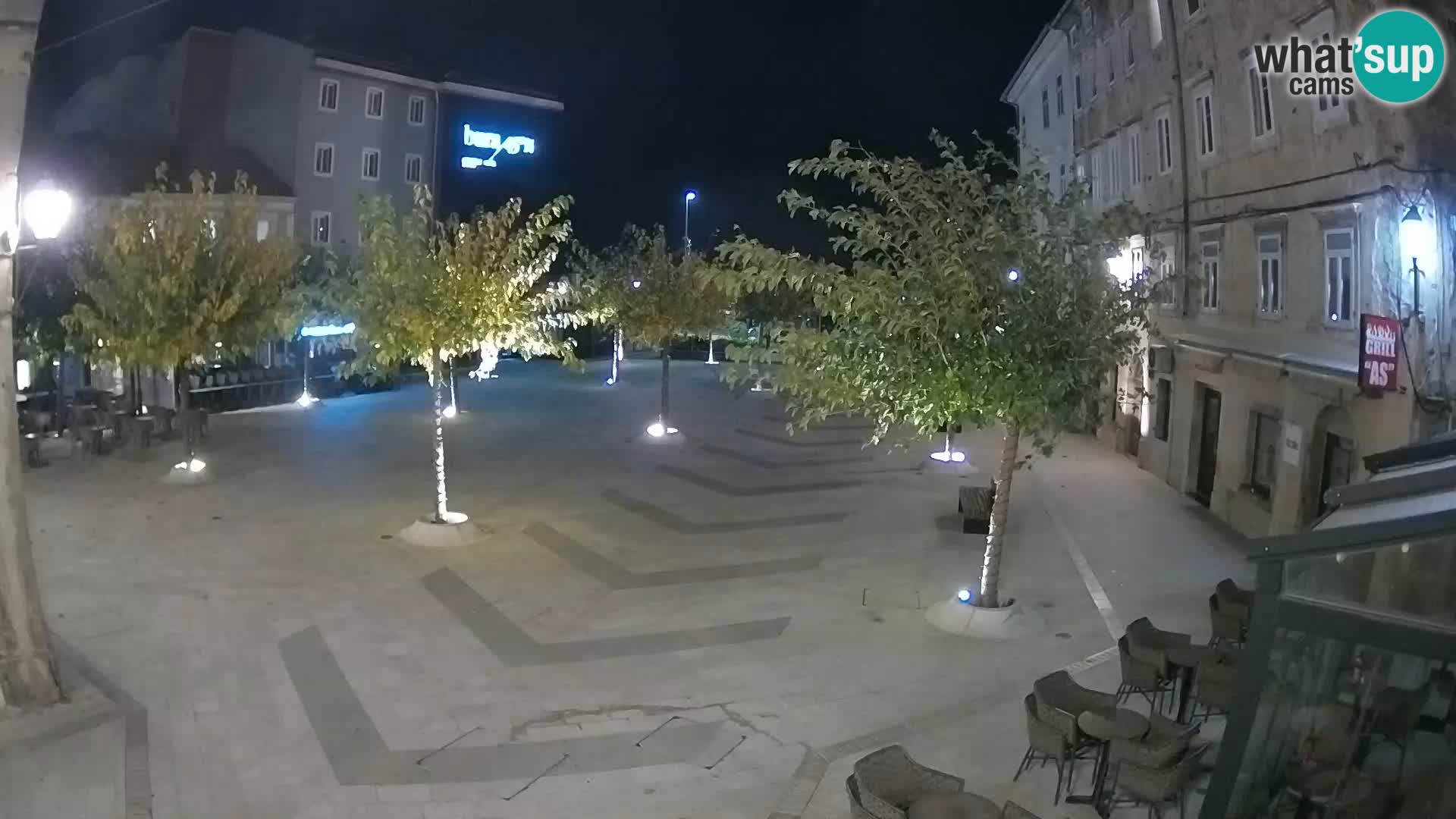 Centre de la ville de Senj – Place Pavlin – Live Cam Dalmatie