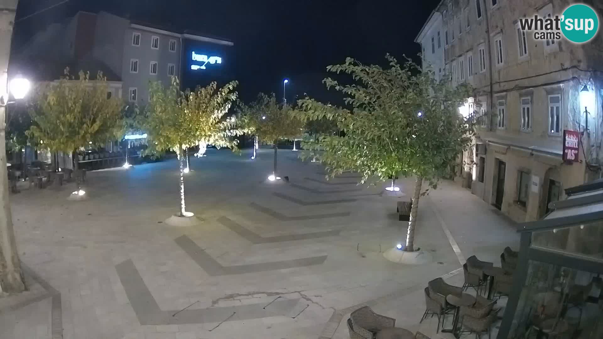 Zentrum der Stadt Senj – Pavlin platz – Live Cam Dalmatia