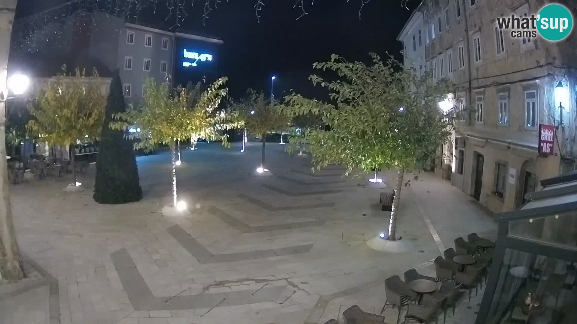 Centro della città di Senj – Piazza Pavlin – Live Cam Dalmazia