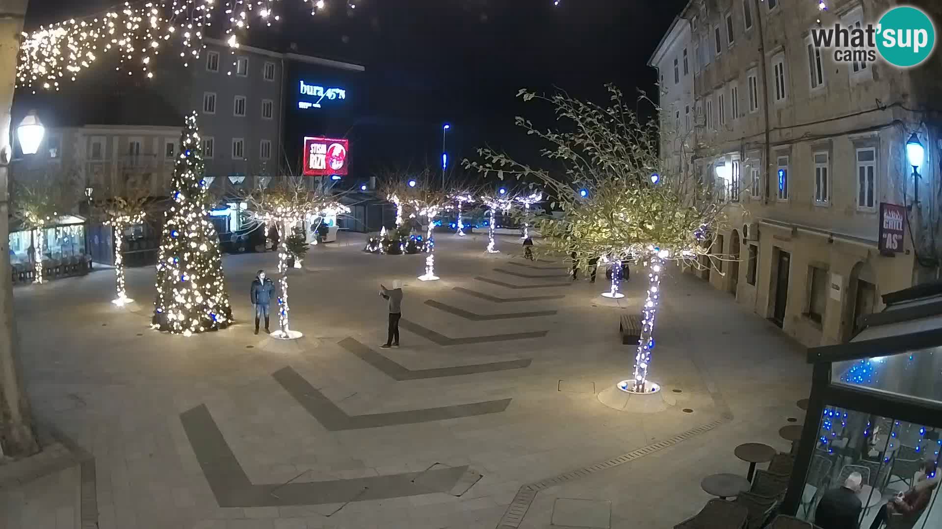 Zentrum der Stadt Senj – Pavlin platz – Live Cam Dalmatia