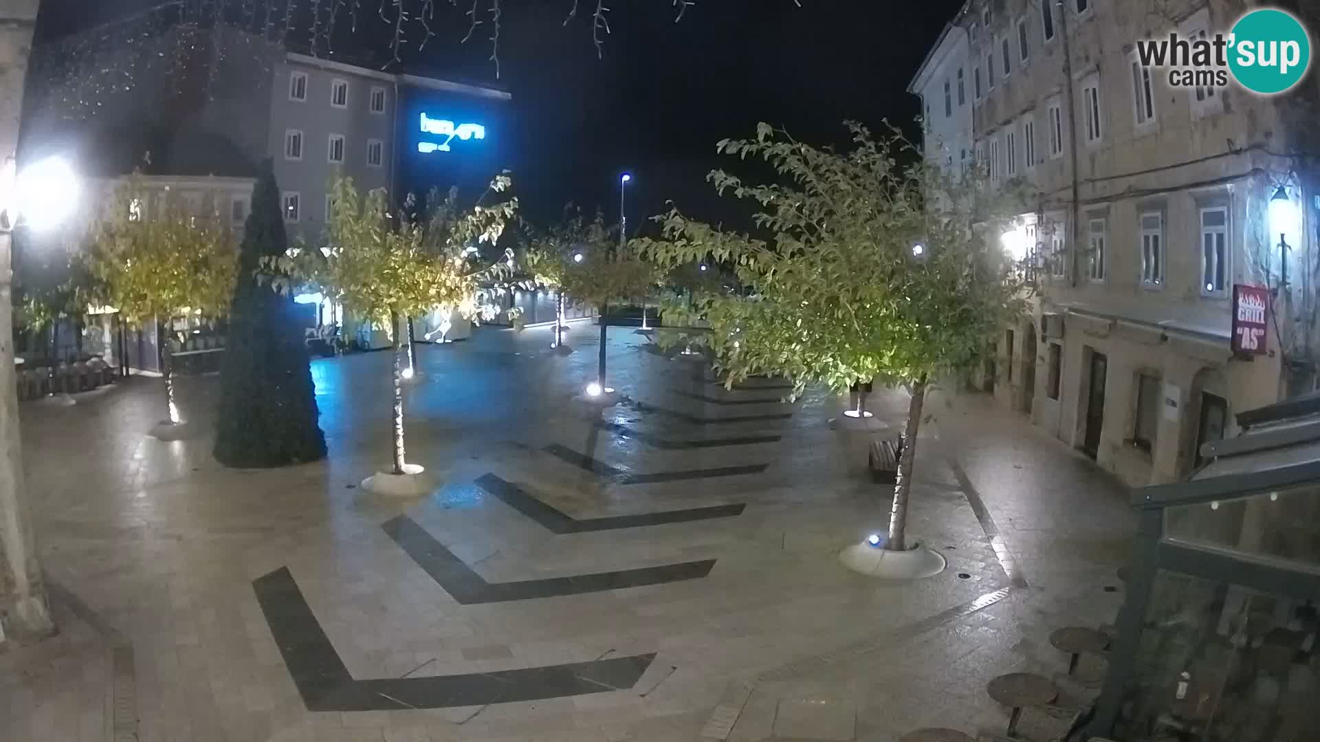 Centro de la ciudad de Senj – plaza Pavlin – Live Cam Dalmacia