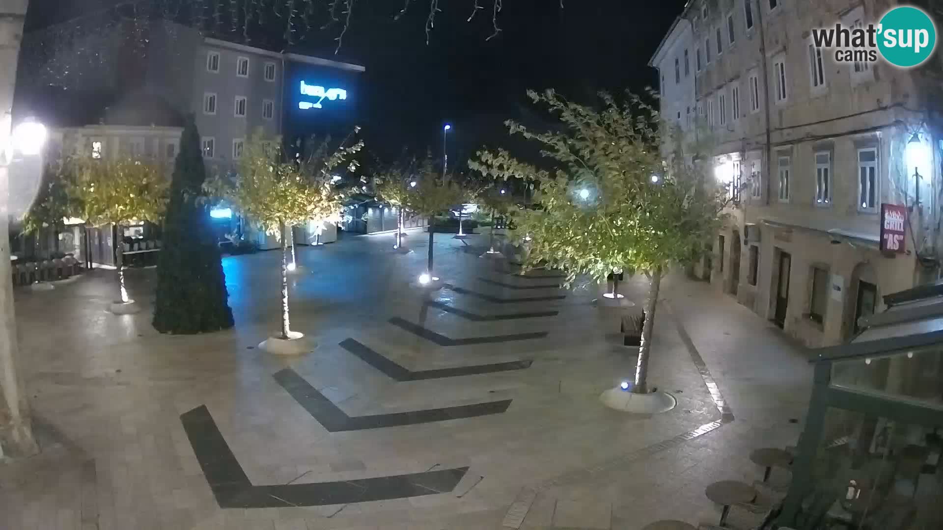 Center mesta Senj – Pavlinski trg – spletne kamere Dalmacija