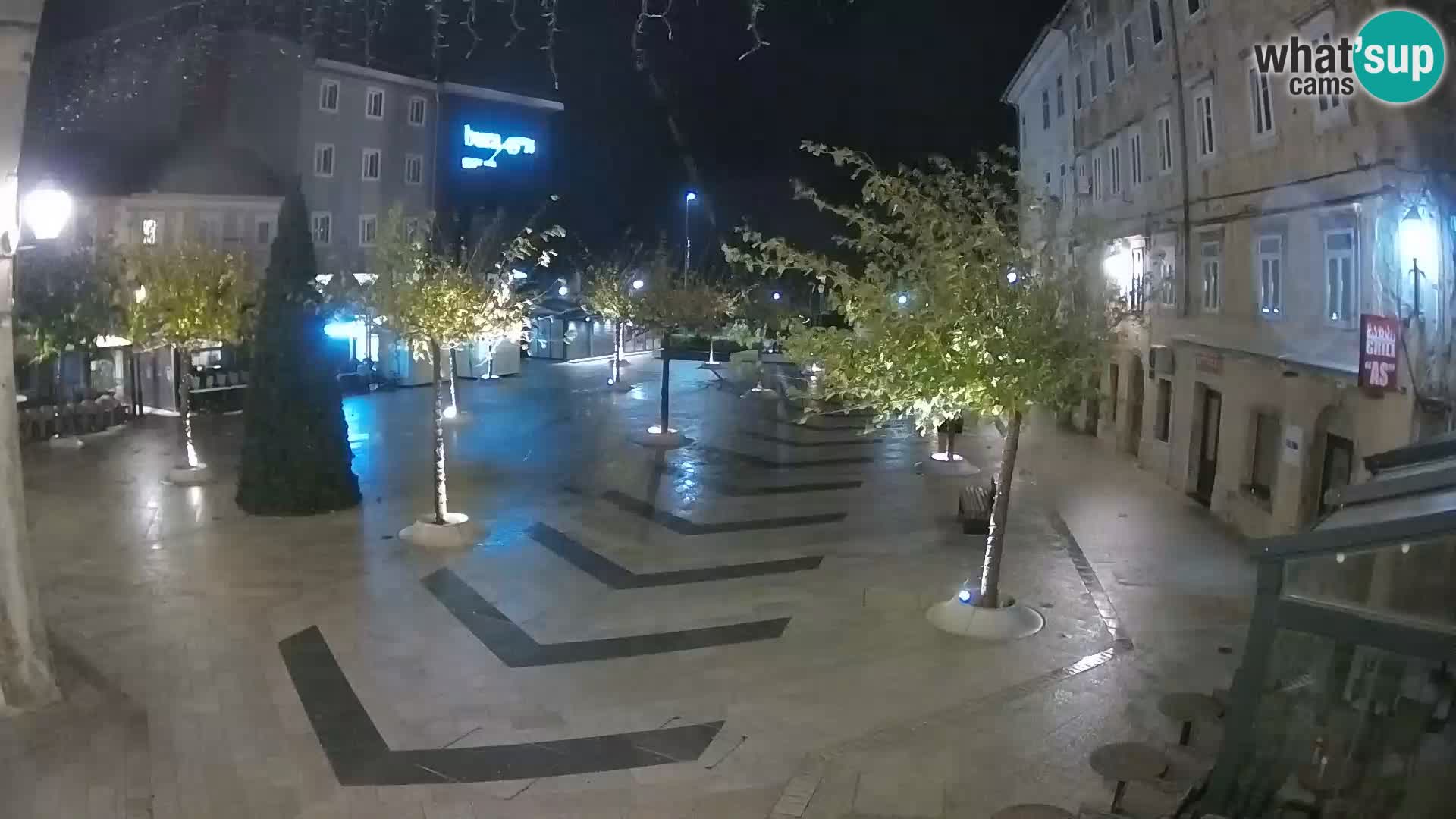 Centro della città di Senj – Piazza Pavlin – Live Cam Dalmazia