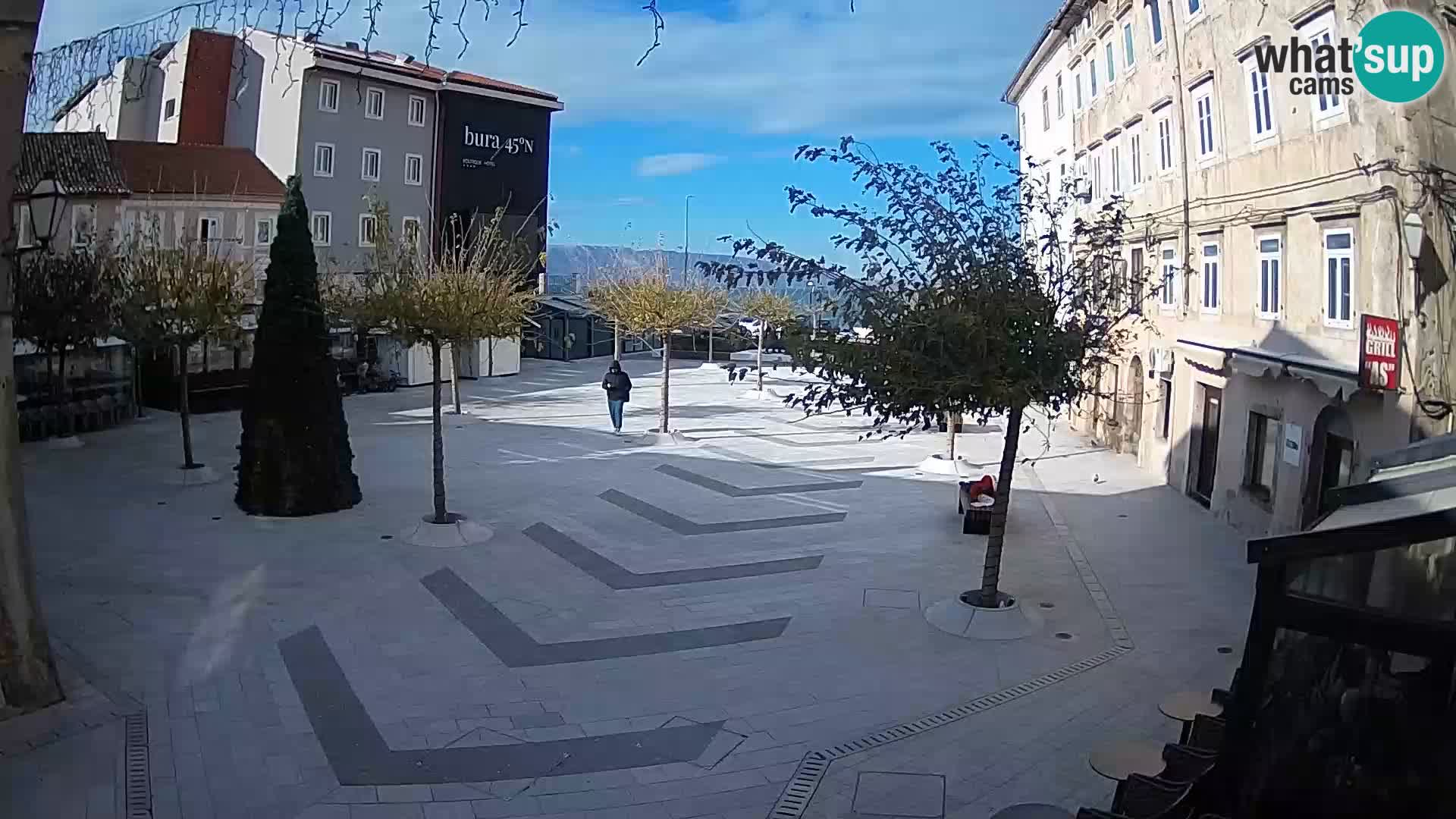 Centro della città di Senj – Piazza Pavlin – Live Cam Dalmazia