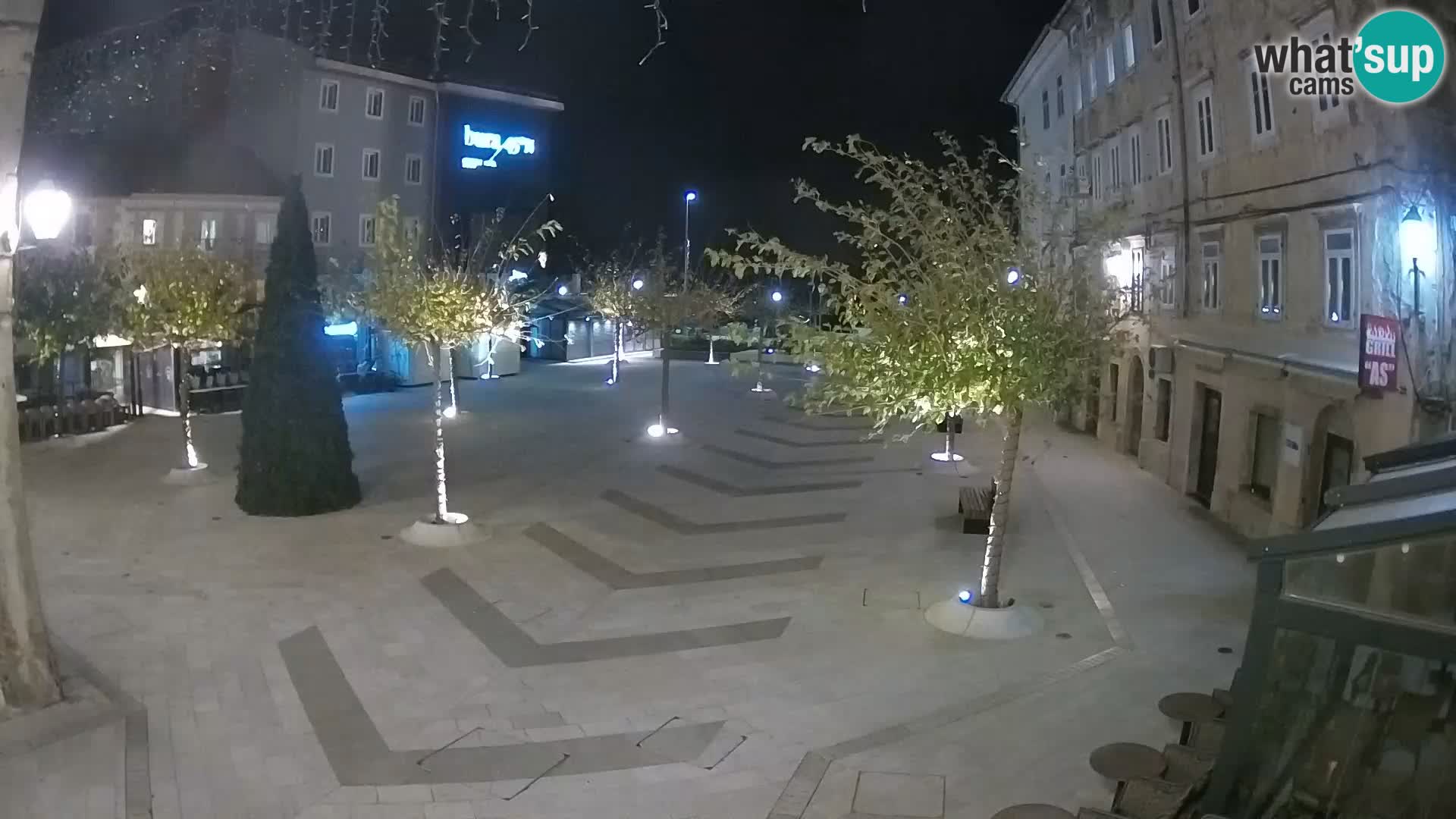 Centro de la ciudad de Senj – plaza Pavlin – Live Cam Dalmacia
