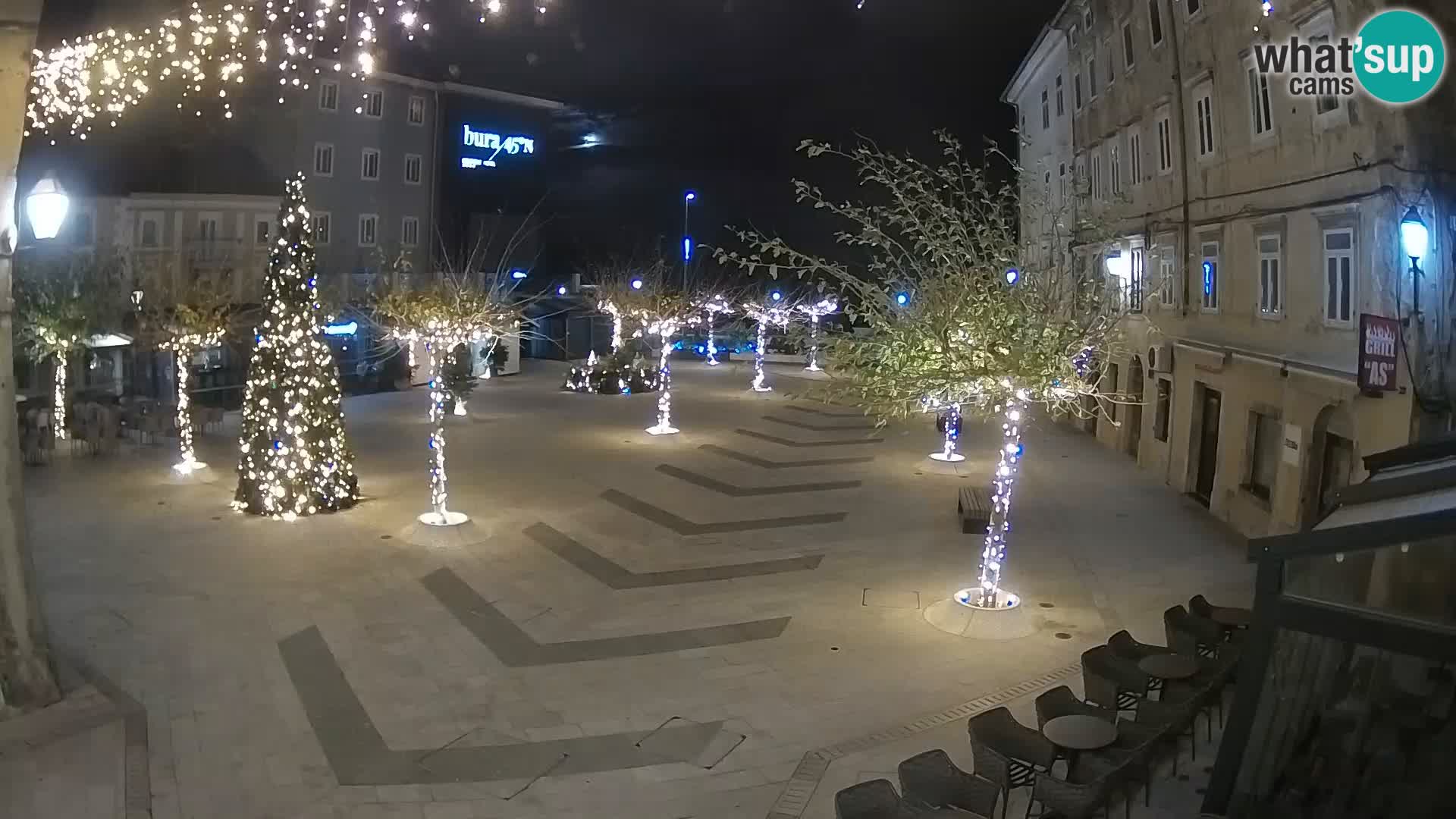 Center mesta Senj – Pavlinski trg – spletne kamere Dalmacija