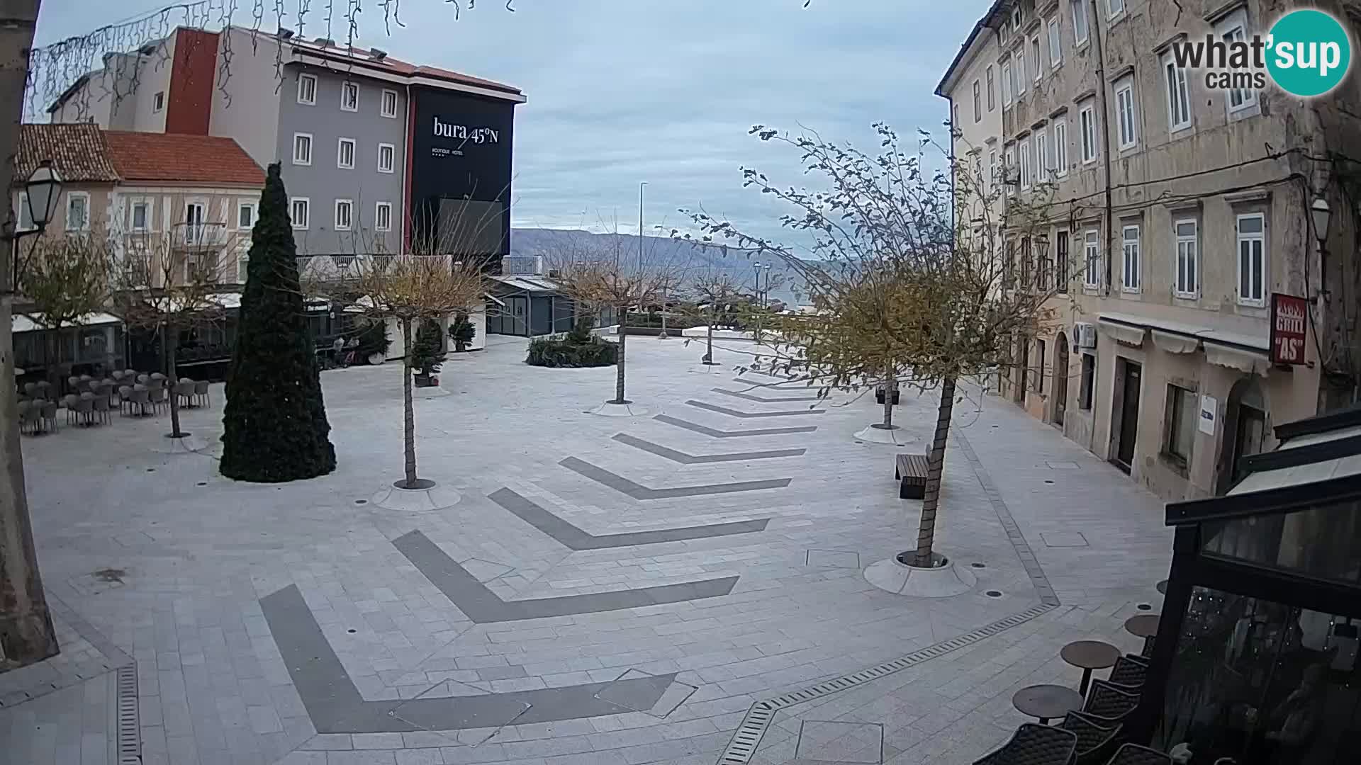 Centro della città di Senj – Piazza Pavlin – Live Cam Dalmazia