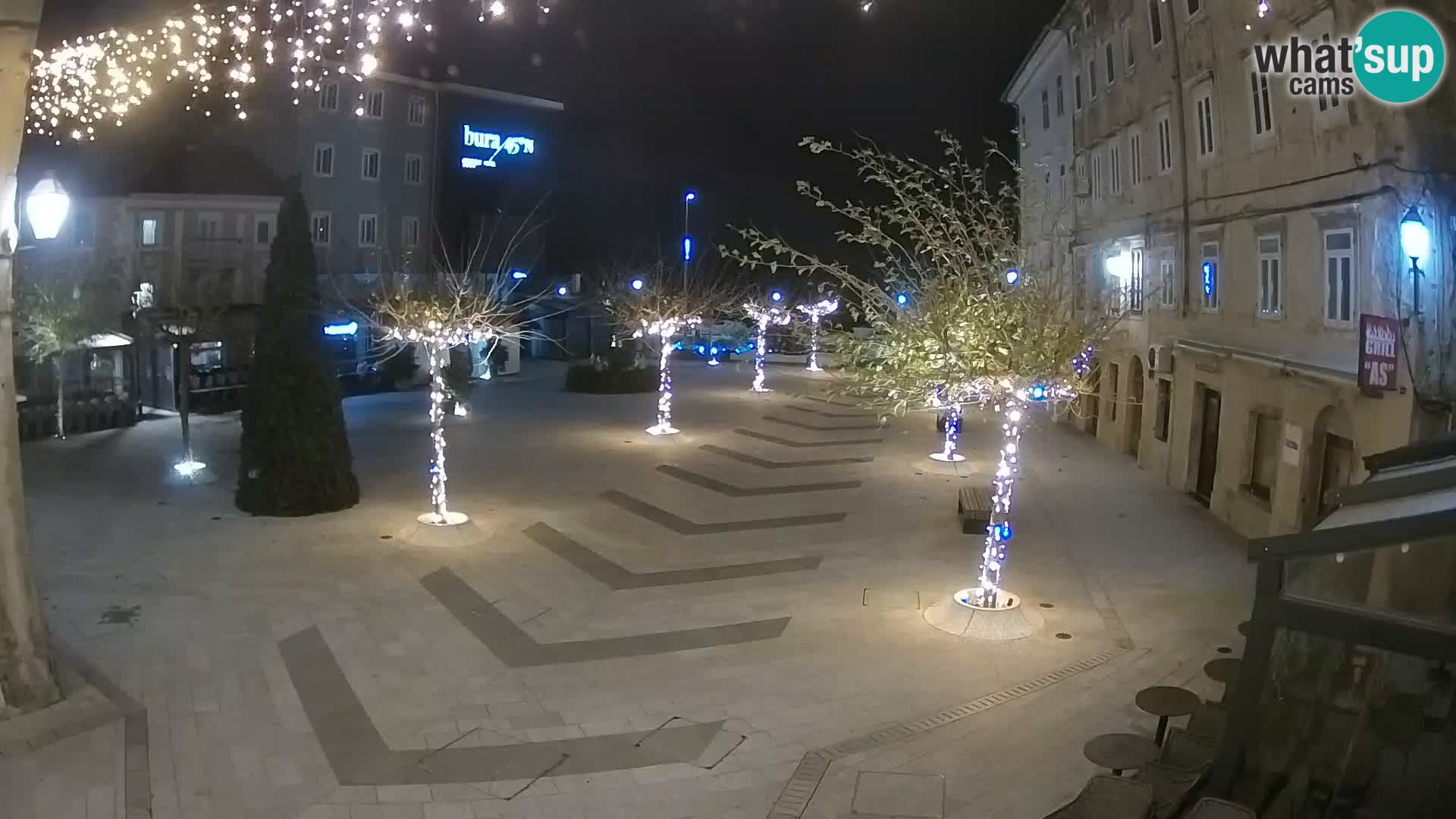 Center of Senj city – Pavlin square – Live Cam Dalmatia