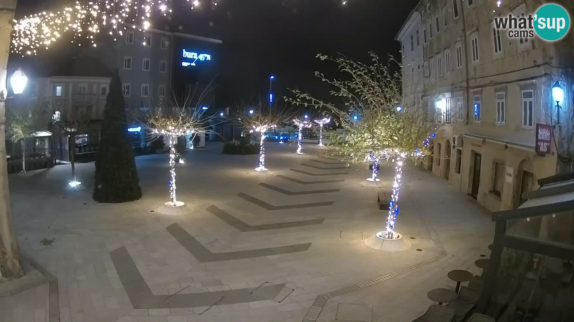 Center mesta Senj – Pavlinski trg – spletne kamere Dalmacija