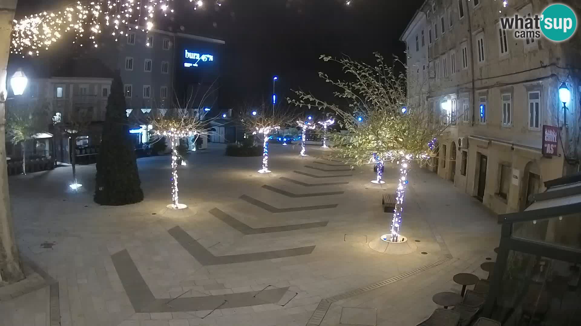Center of Senj city – Pavlin square – Live Cam Dalmatia
