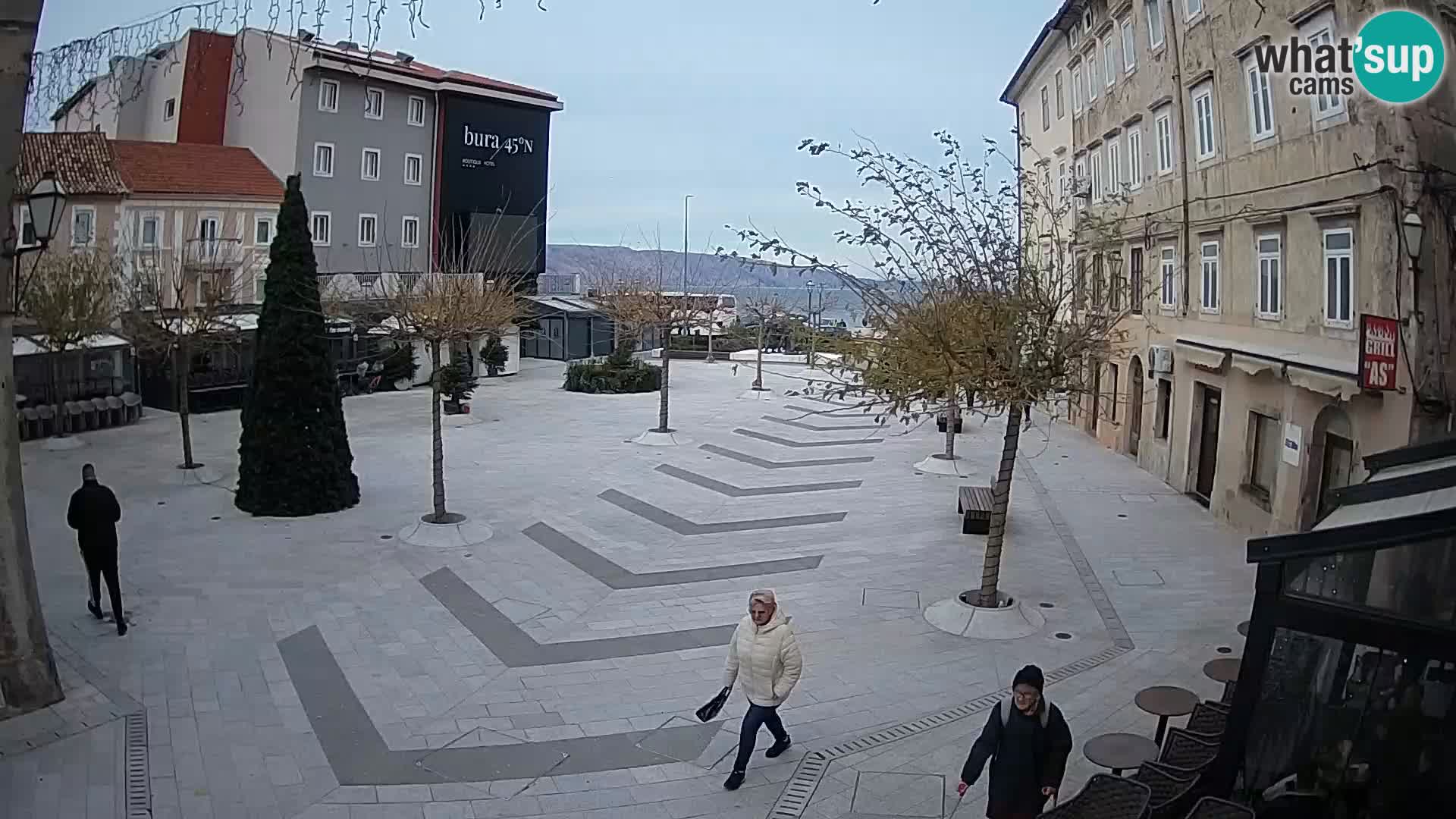 Centro della città di Senj – Piazza Pavlin – Live Cam Dalmazia