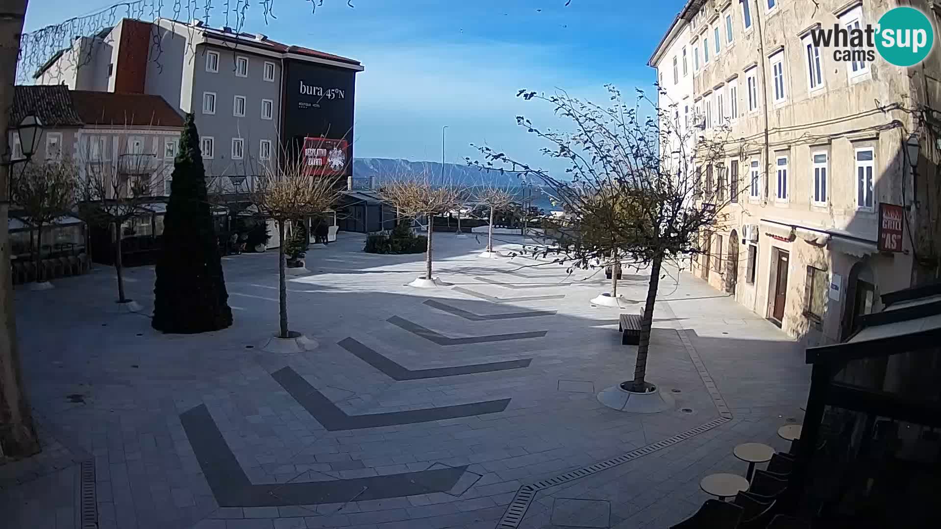 Centre de la ville de Senj – Place Pavlin – Live Cam Dalmatie