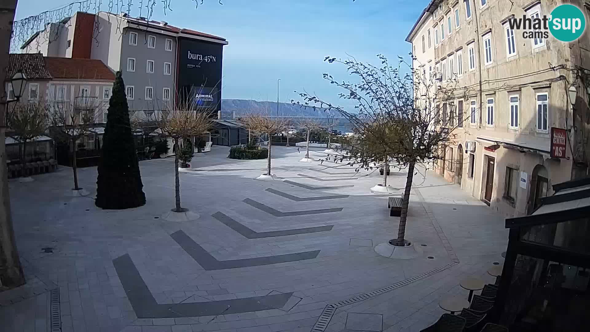 Centre de la ville de Senj – Place Pavlin – Live Cam Dalmatie