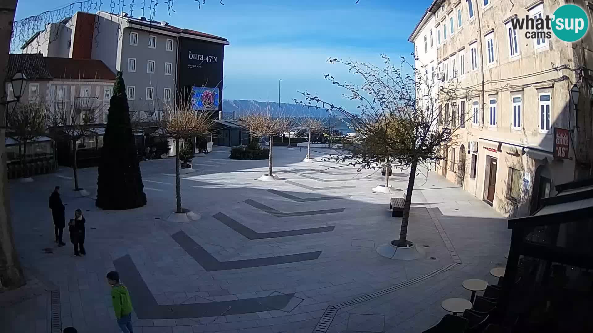 Centre de la ville de Senj – Place Pavlin – Live Cam Dalmatie