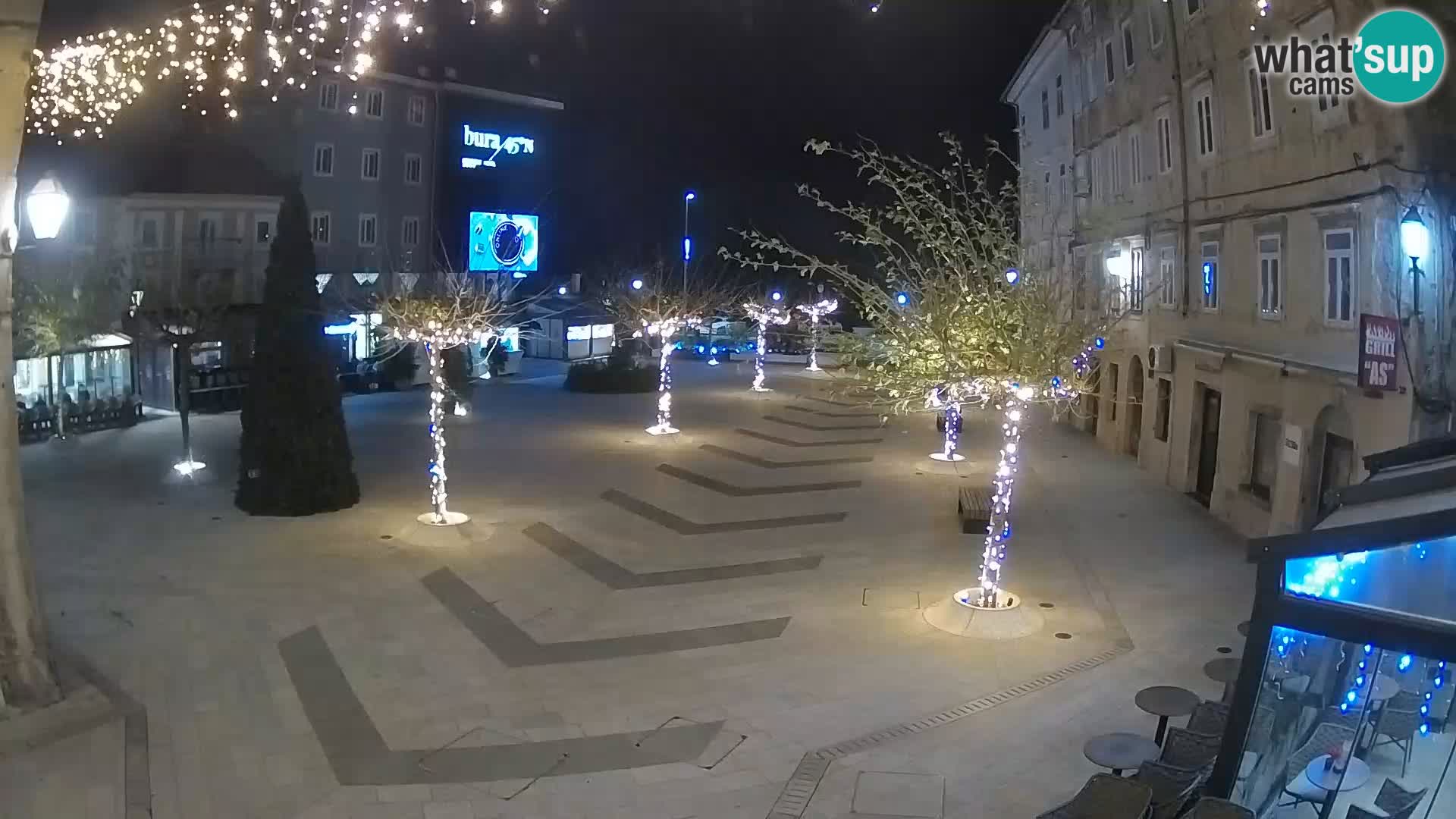 Centro de la ciudad de Senj – plaza Pavlin – Live Cam Dalmacia