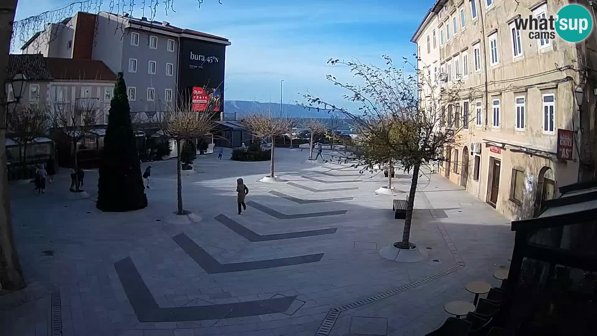 Centre de la ville de Senj – Place Pavlin – Live Cam Dalmatie