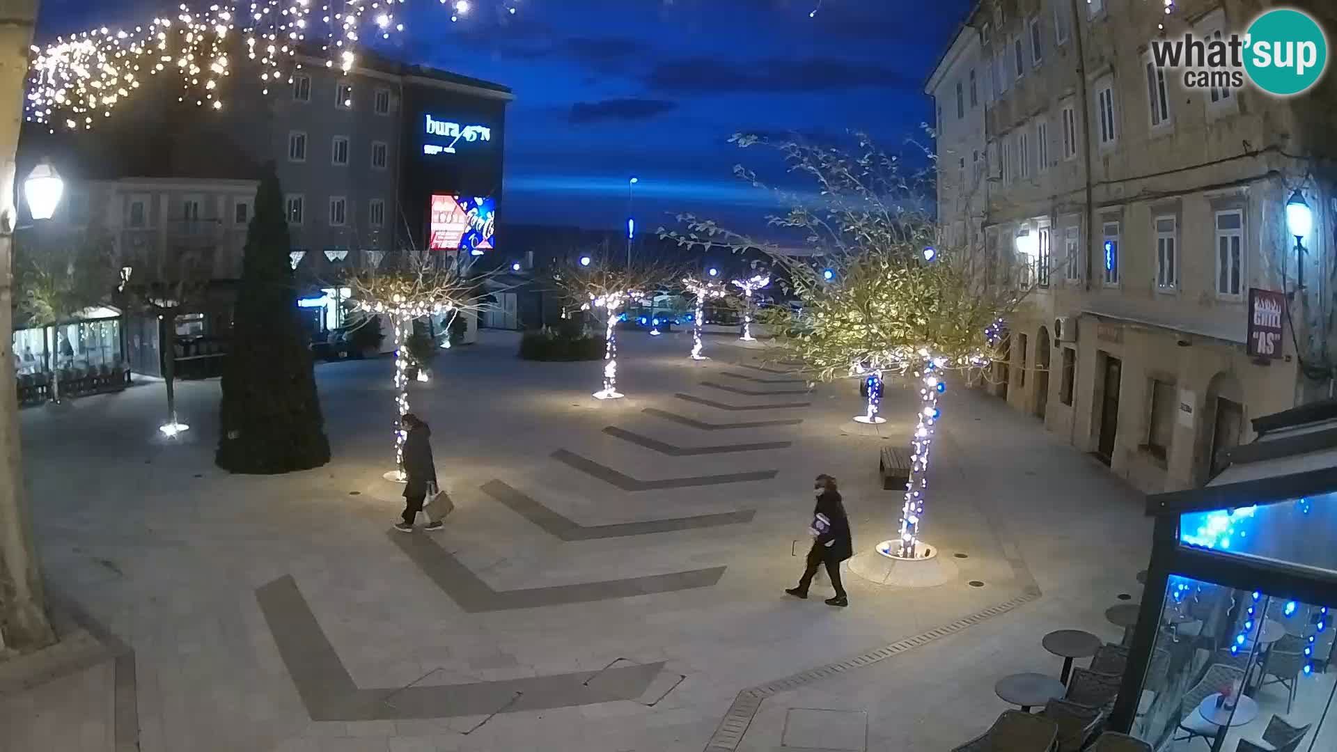 Centro de la ciudad de Senj – plaza Pavlin – Live Cam Dalmacia