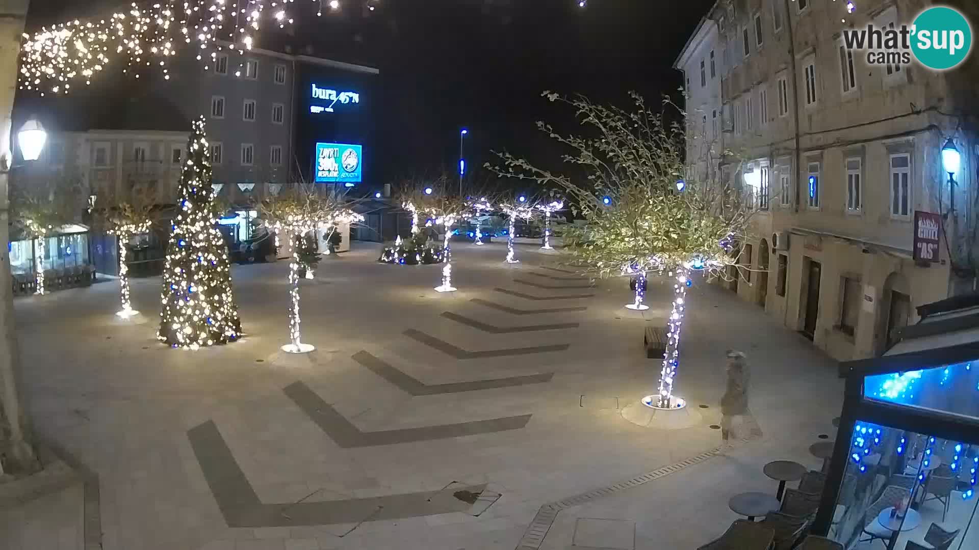 Centro de la ciudad de Senj – plaza Pavlin – Live Cam Dalmacia