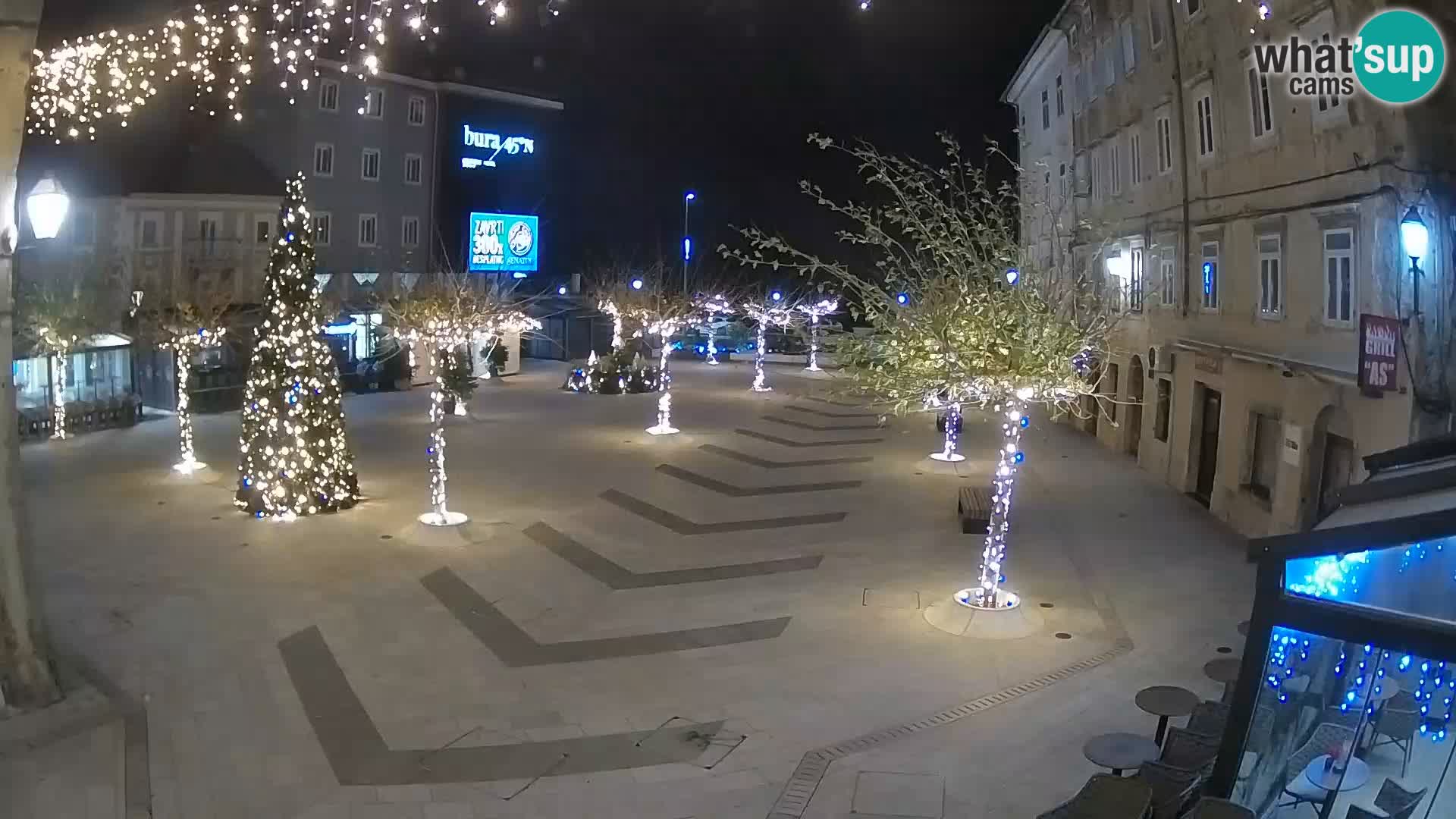Centro della città di Senj – Piazza Pavlin – Live Cam Dalmazia
