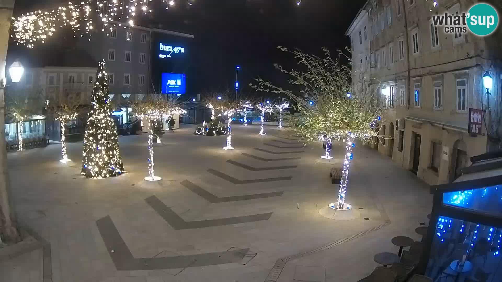 Zentrum der Stadt Senj – Pavlin platz – Live Cam Dalmatia