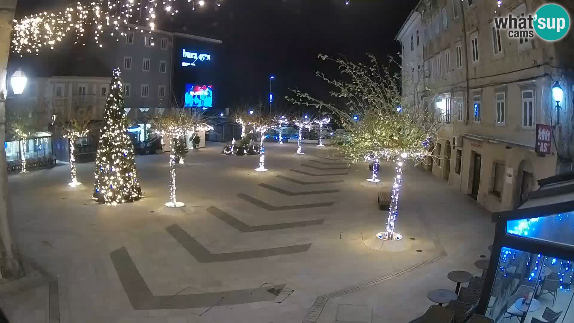 Centro de la ciudad de Senj – plaza Pavlin – Live Cam Dalmacia