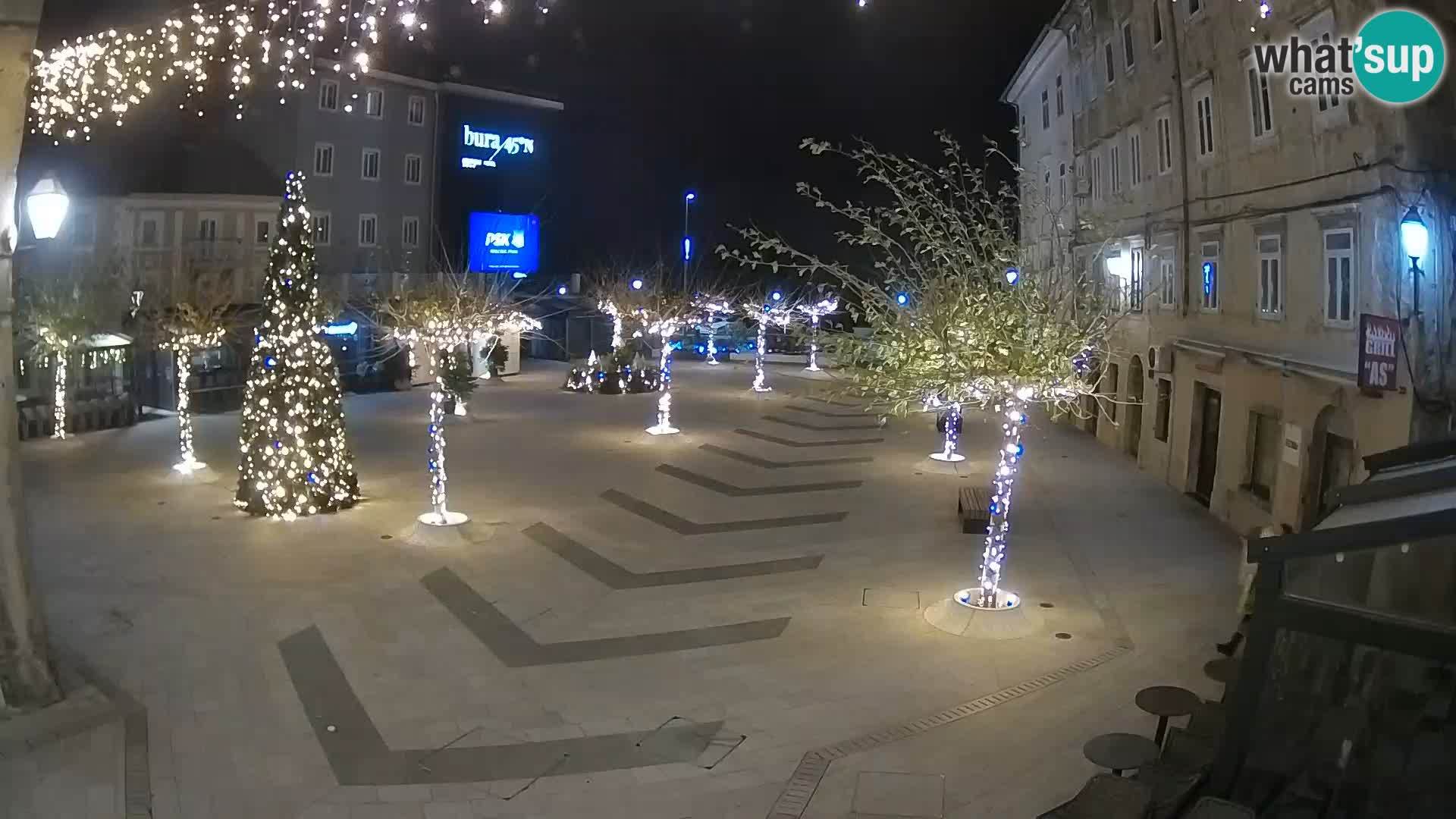 Centro de la ciudad de Senj – plaza Pavlin – Live Cam Dalmacia
