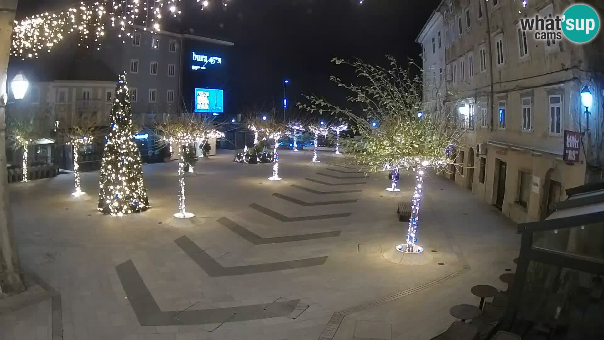 Centro de la ciudad de Senj – plaza Pavlin – Live Cam Dalmacia