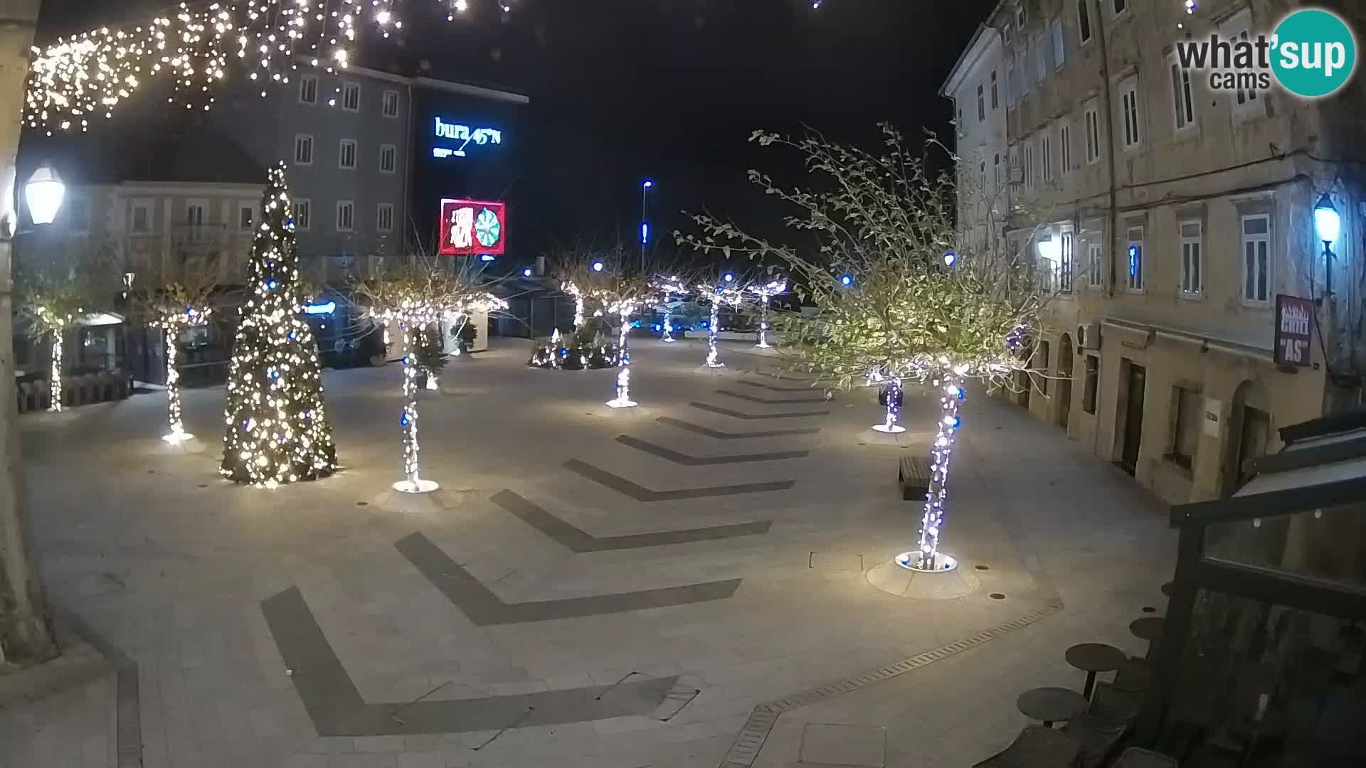Centro de la ciudad de Senj – plaza Pavlin – Live Cam Dalmacia