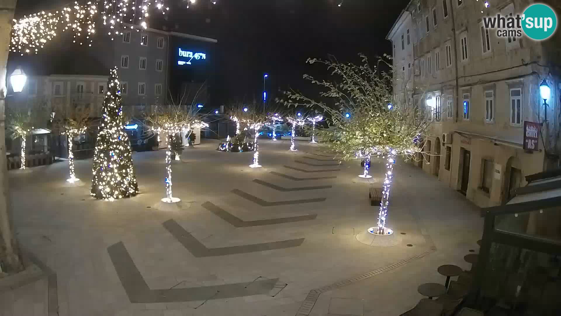 Centro de la ciudad de Senj – plaza Pavlin – Live Cam Dalmacia