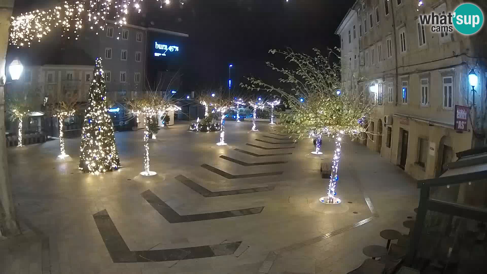 Centro de la ciudad de Senj – plaza Pavlin – Live Cam Dalmacia
