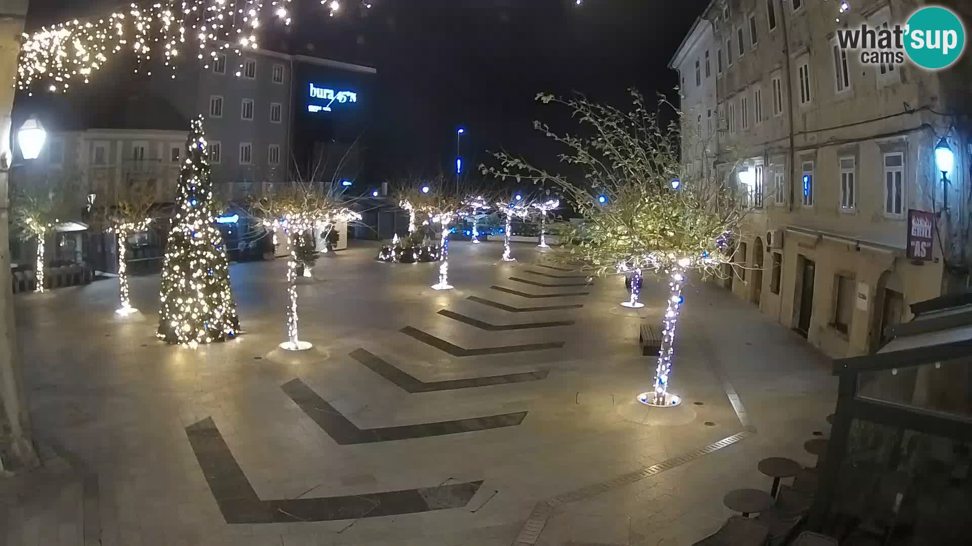 Centro de la ciudad de Senj – plaza Pavlin – Live Cam Dalmacia