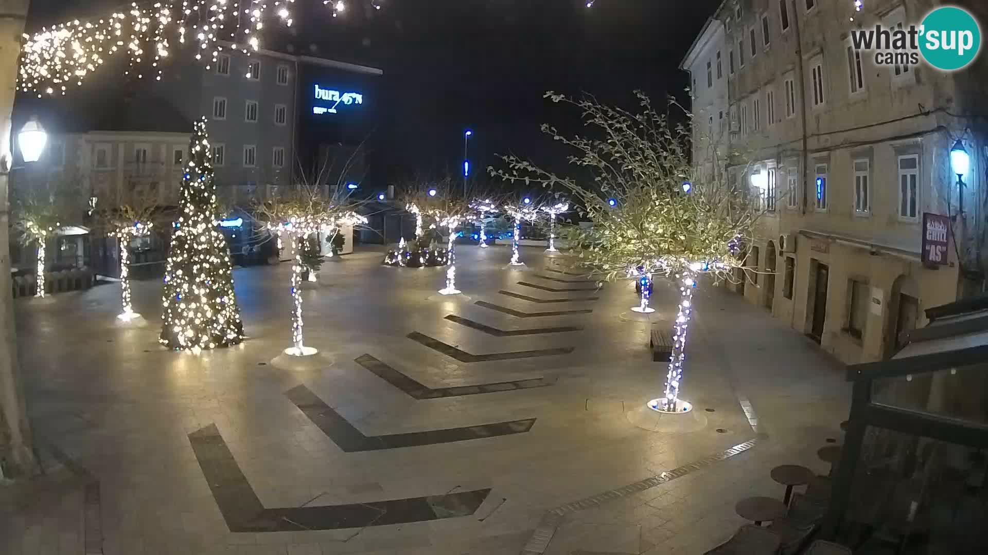 Centro della città di Senj – Piazza Pavlin – Live Cam Dalmazia