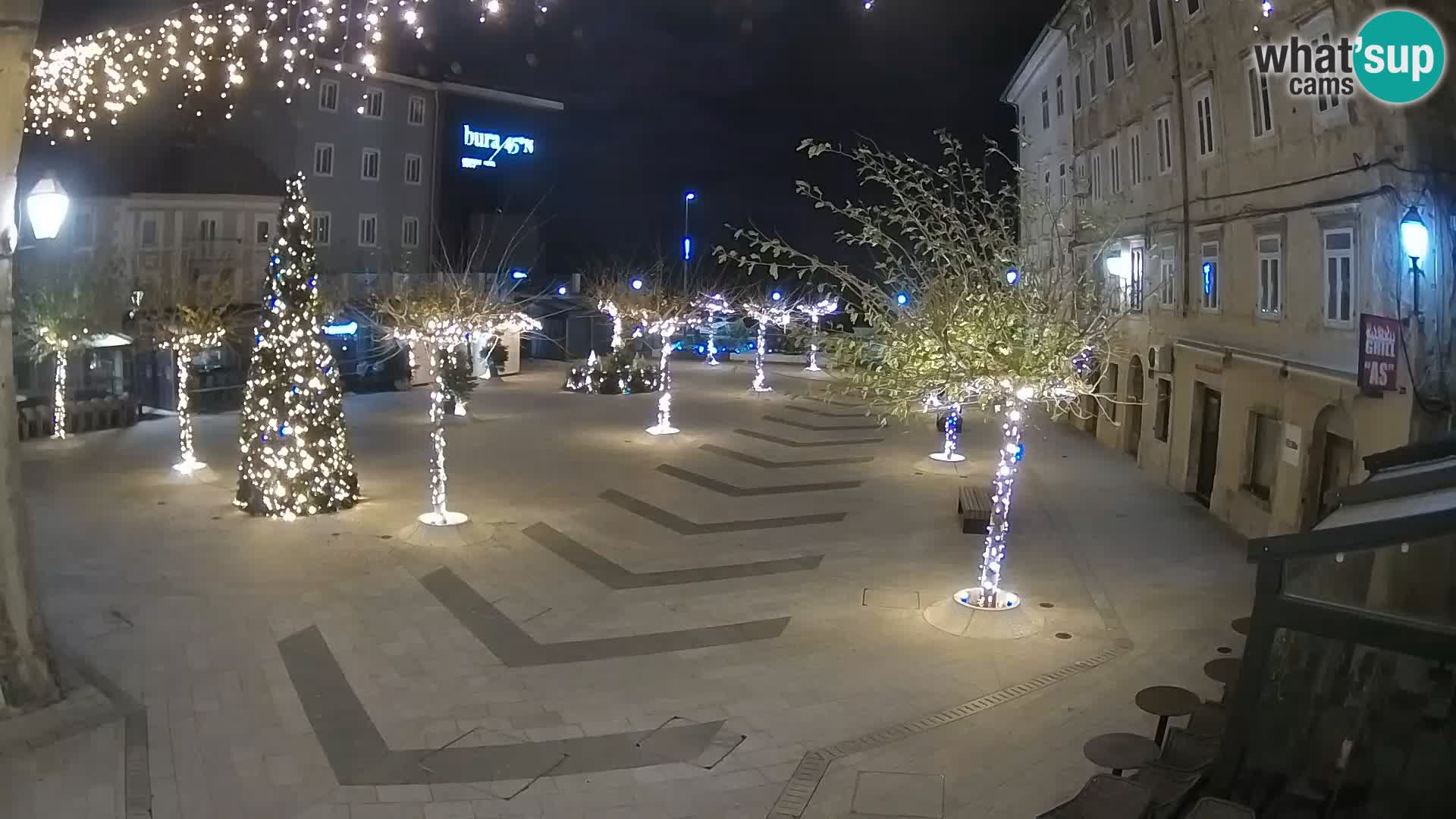 Centro della città di Senj – Piazza Pavlin – Live Cam Dalmazia