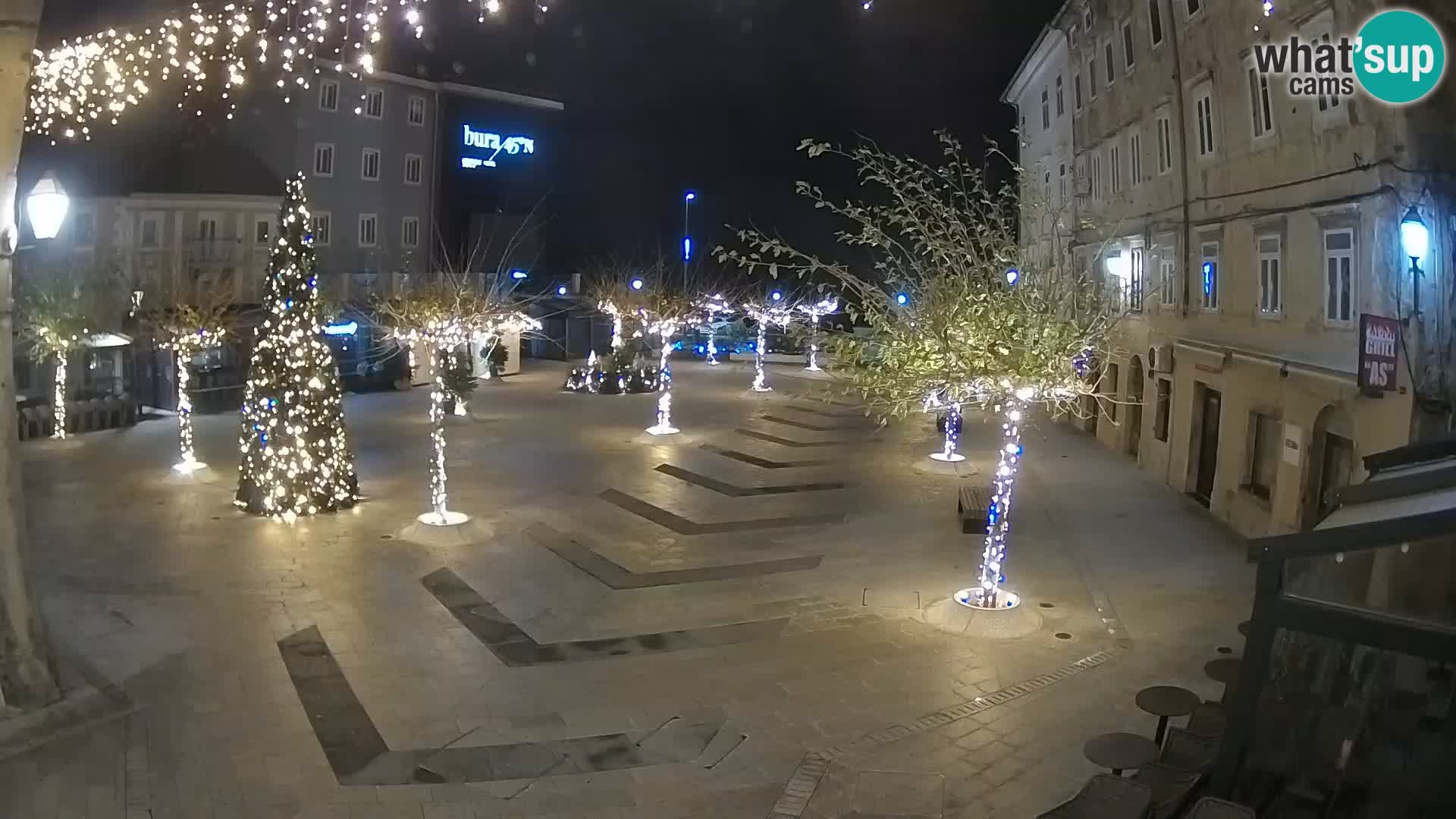 Centro de la ciudad de Senj – plaza Pavlin – Live Cam Dalmacia