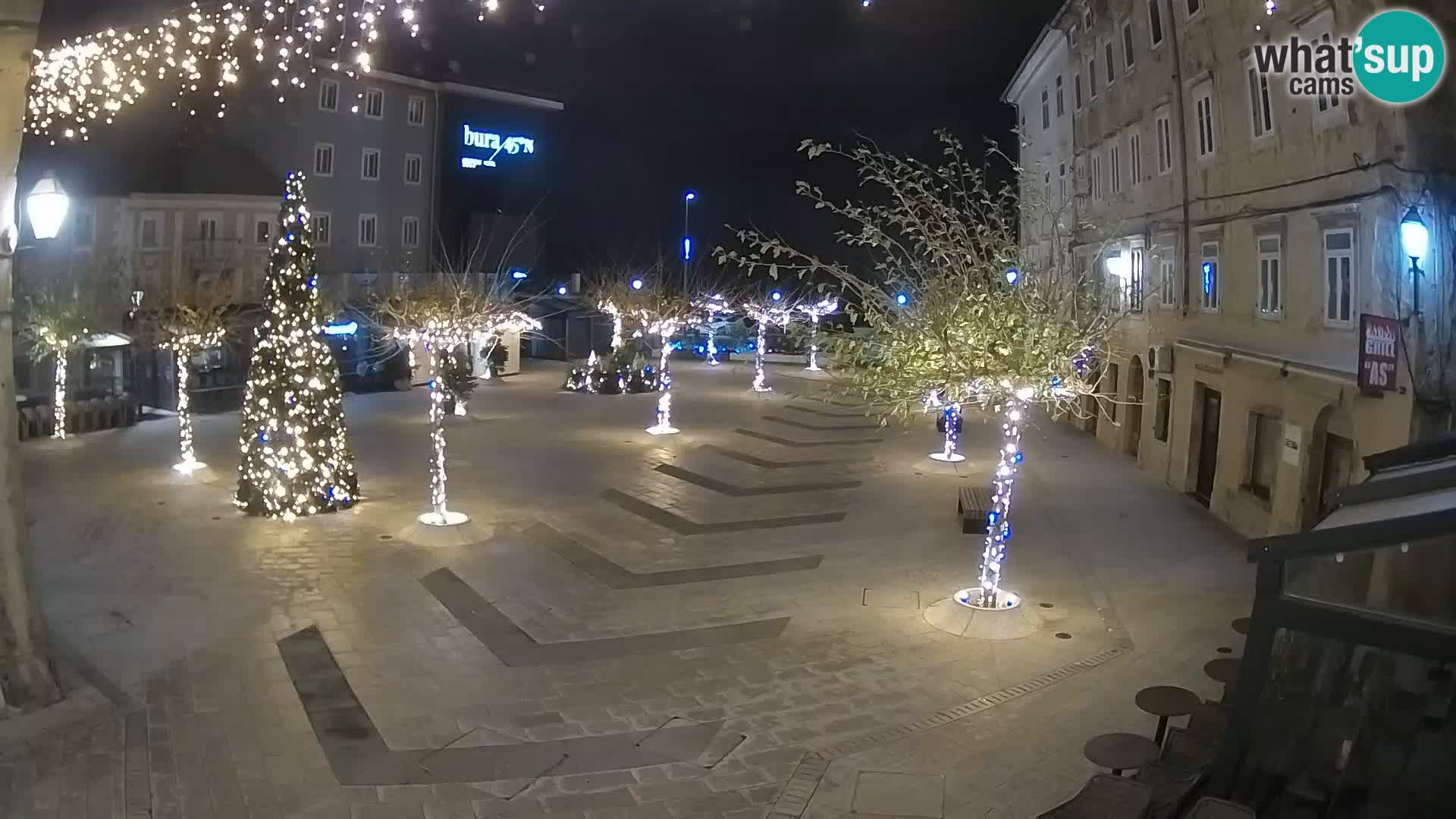 Centro de la ciudad de Senj – plaza Pavlin – Live Cam Dalmacia