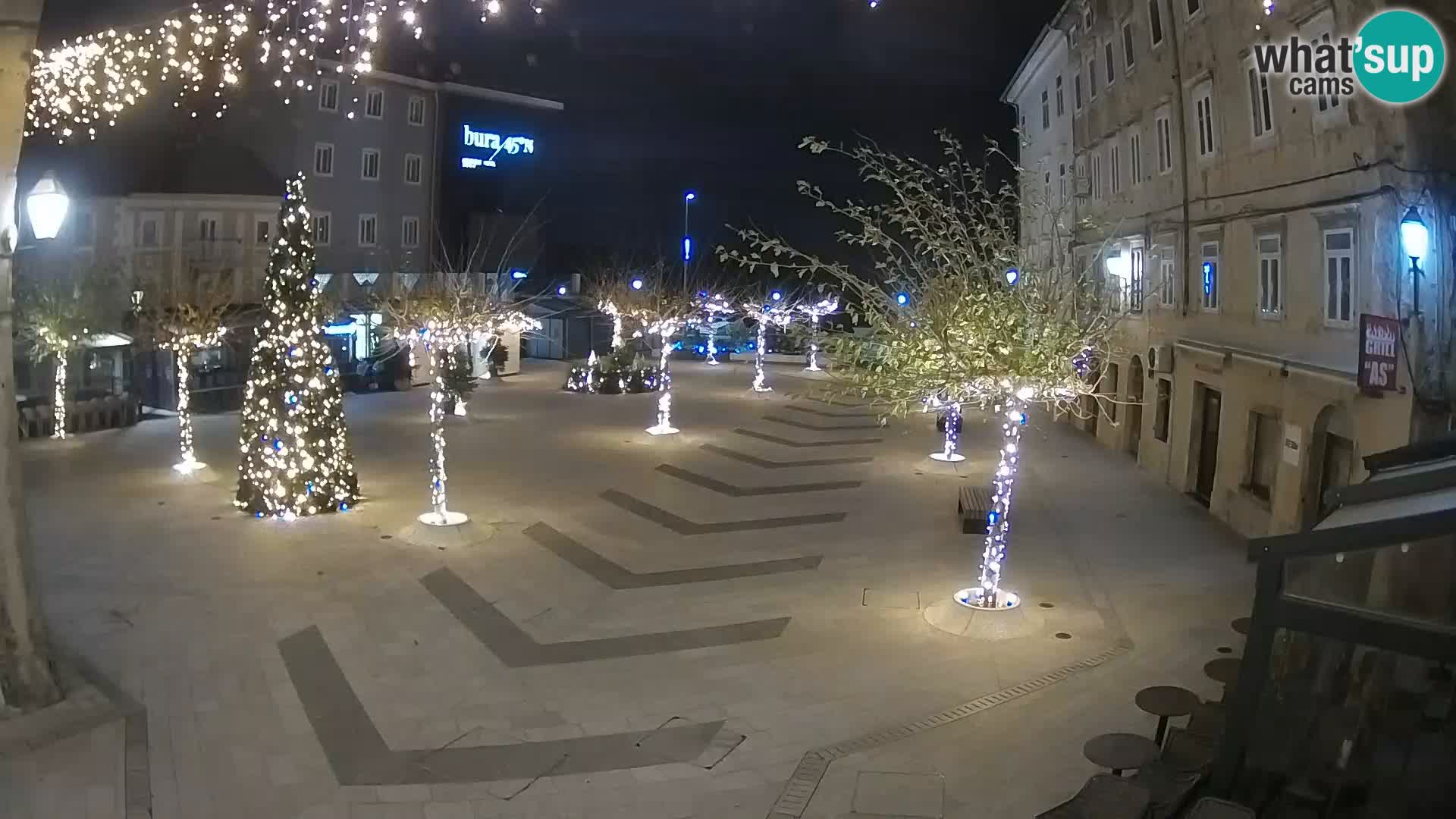 Zentrum der Stadt Senj – Pavlin platz – Live Cam Dalmatia