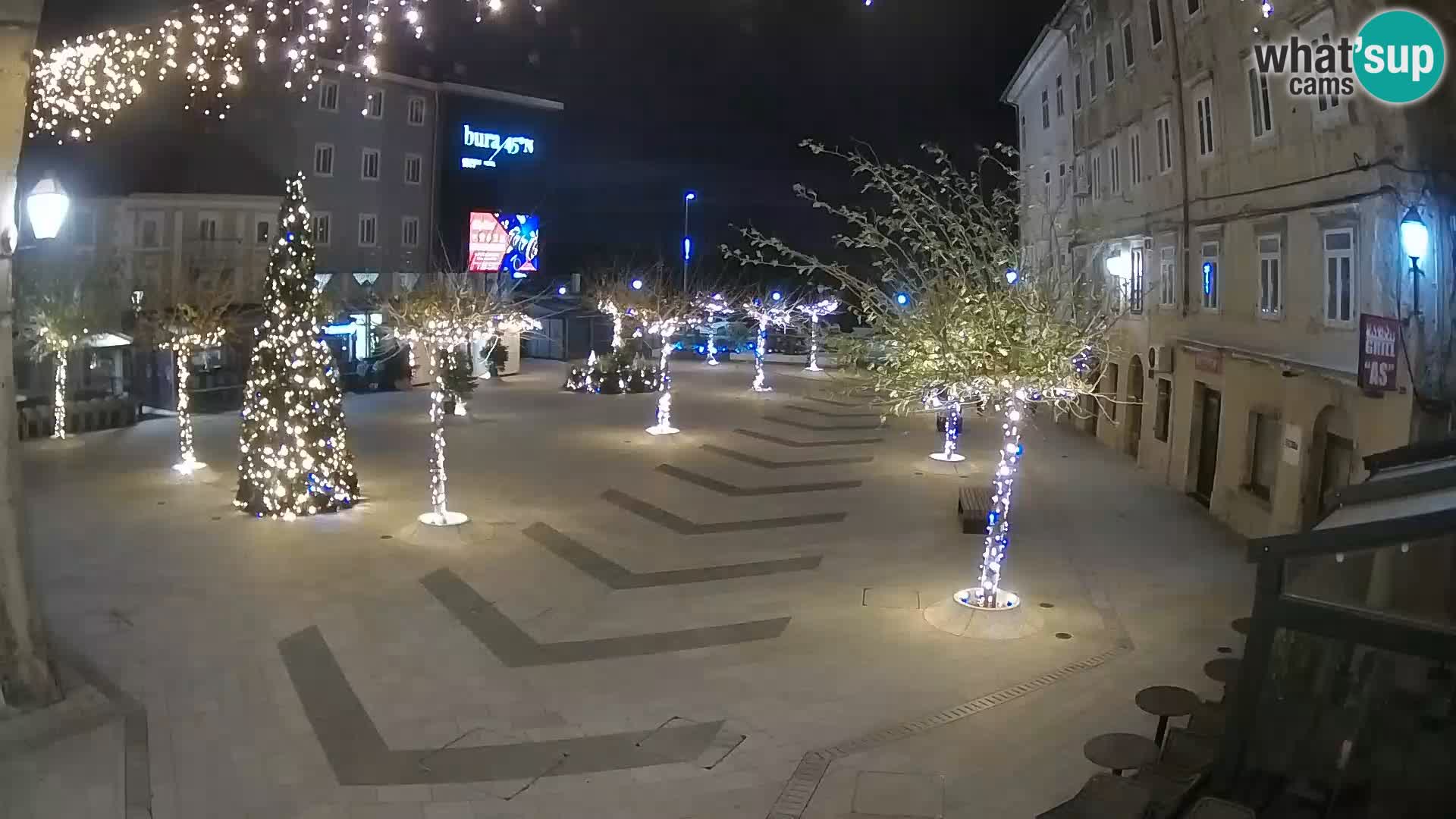 Zentrum der Stadt Senj – Pavlin platz – Live Cam Dalmatia