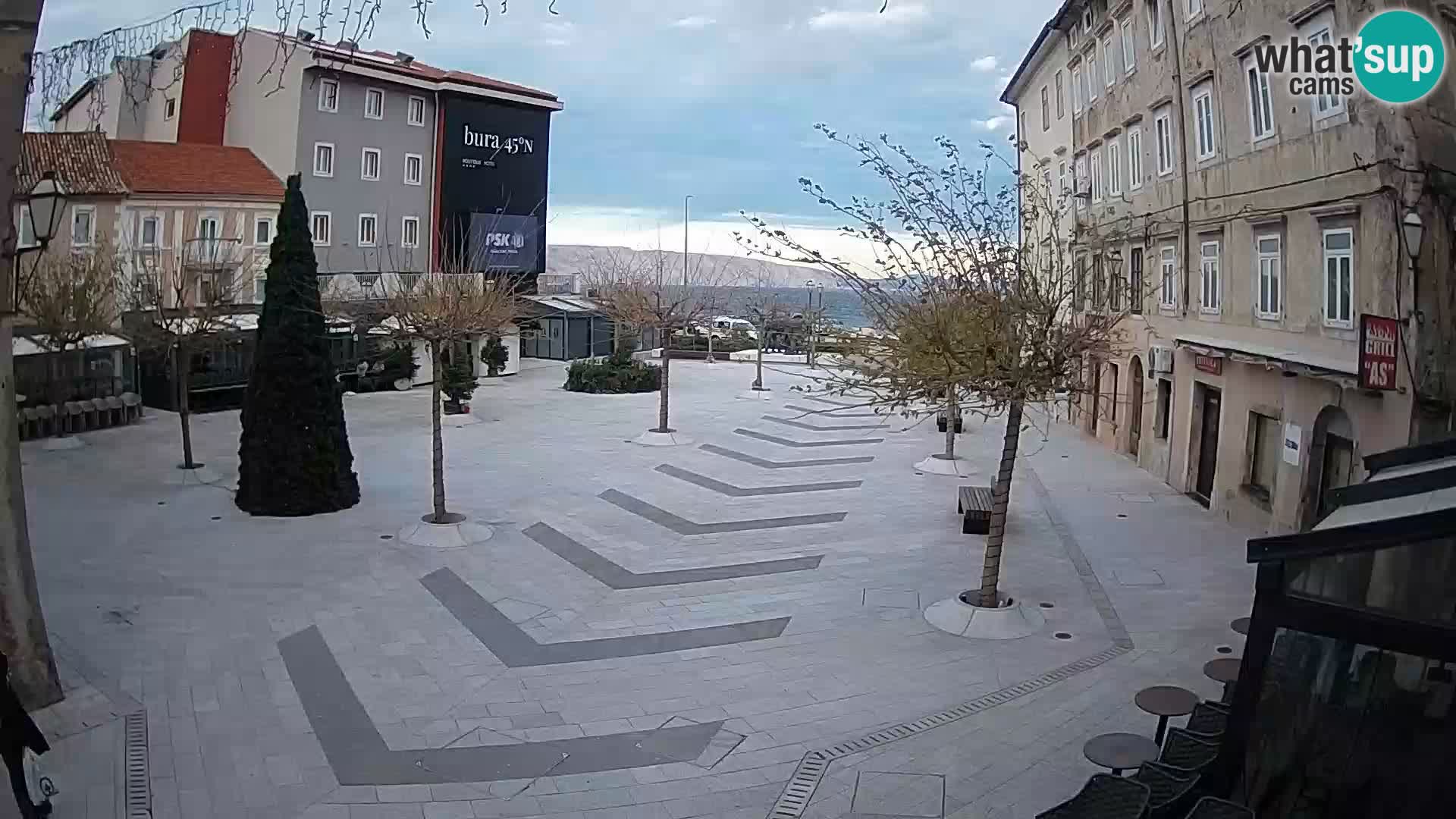 Centre de la ville de Senj – Place Pavlin – Live Cam Dalmatie